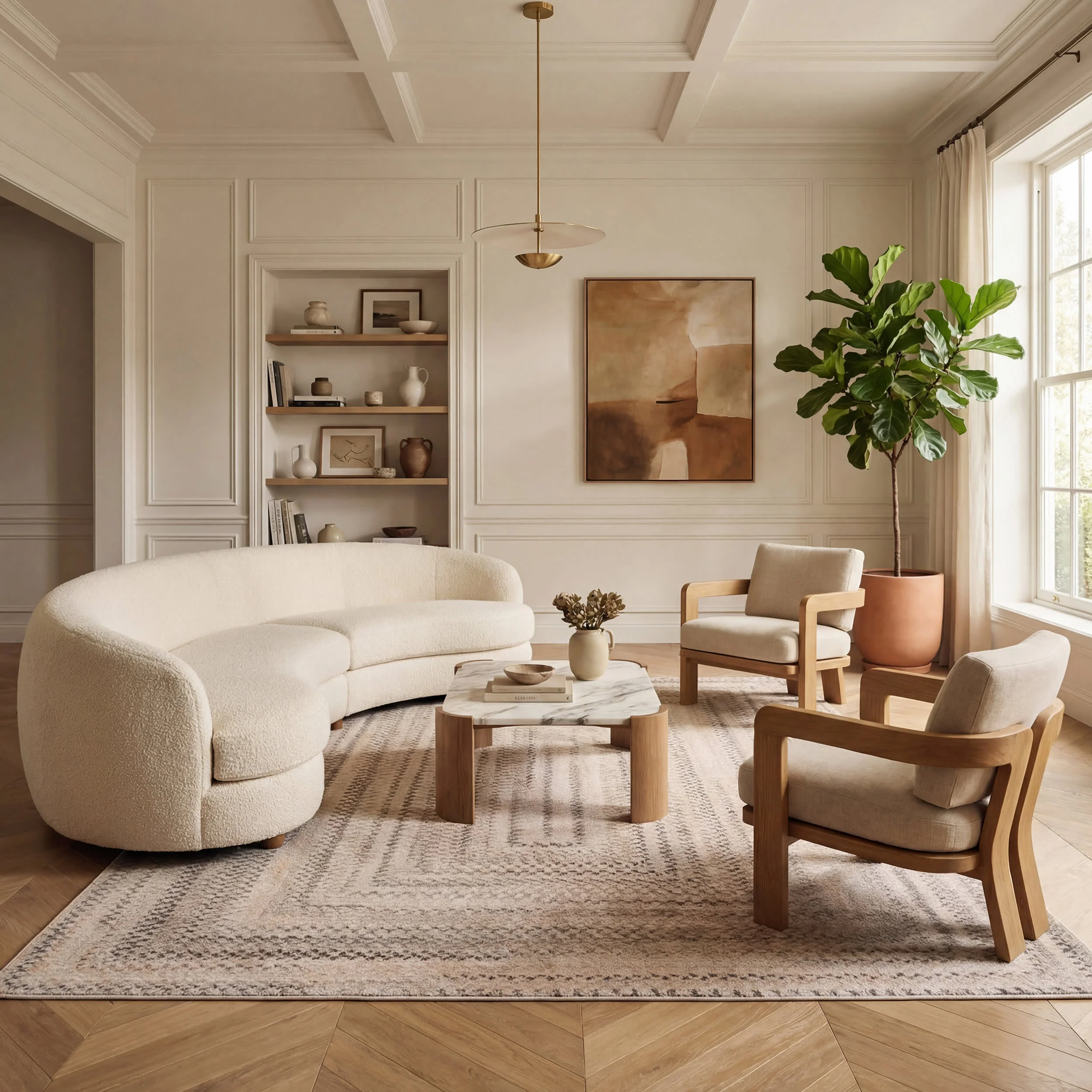 Ebonelle Bordered Bohemian Washable Rug | Natural - Image 2