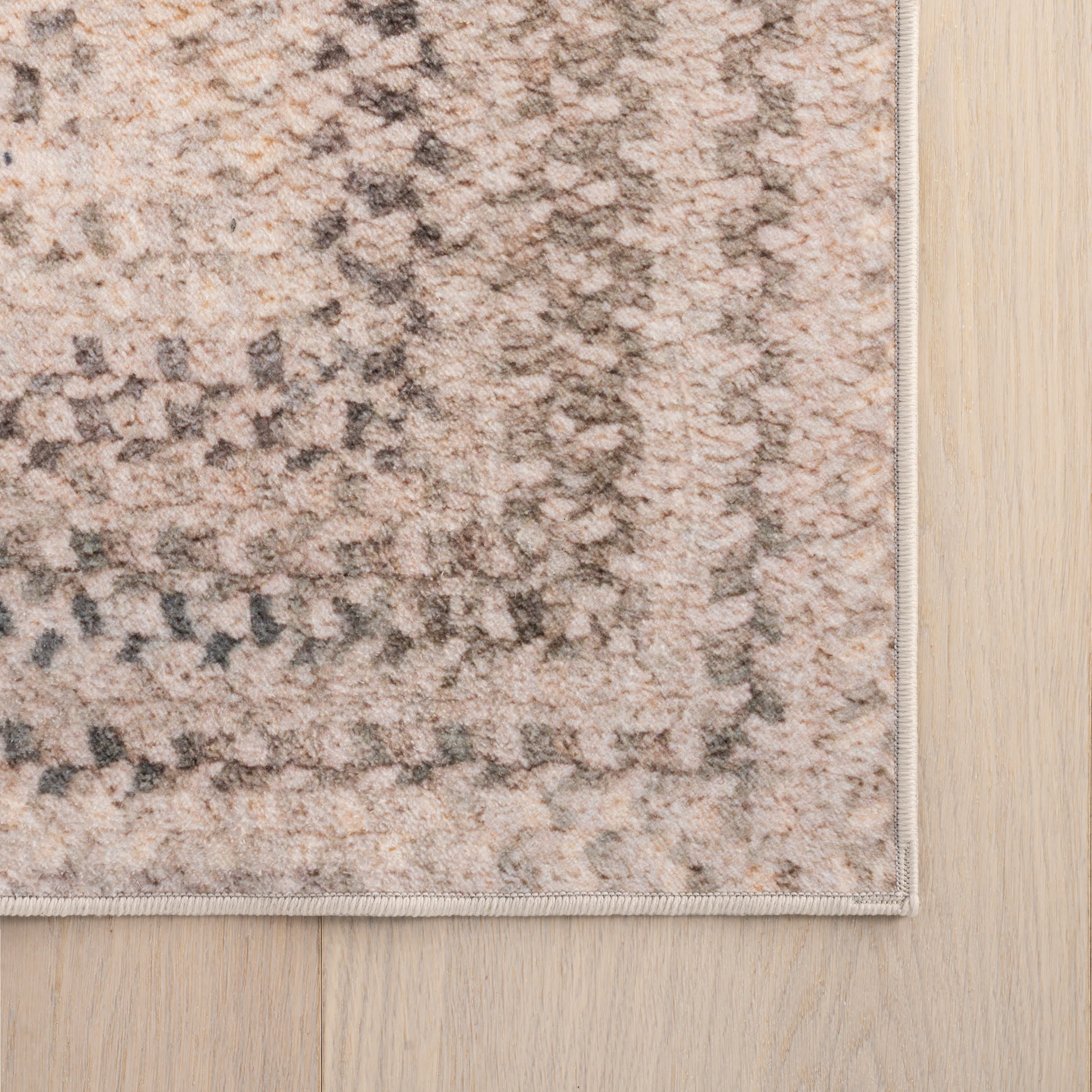 Ebonelle Bordered Bohemian Washable Rug | Natural - Image 4