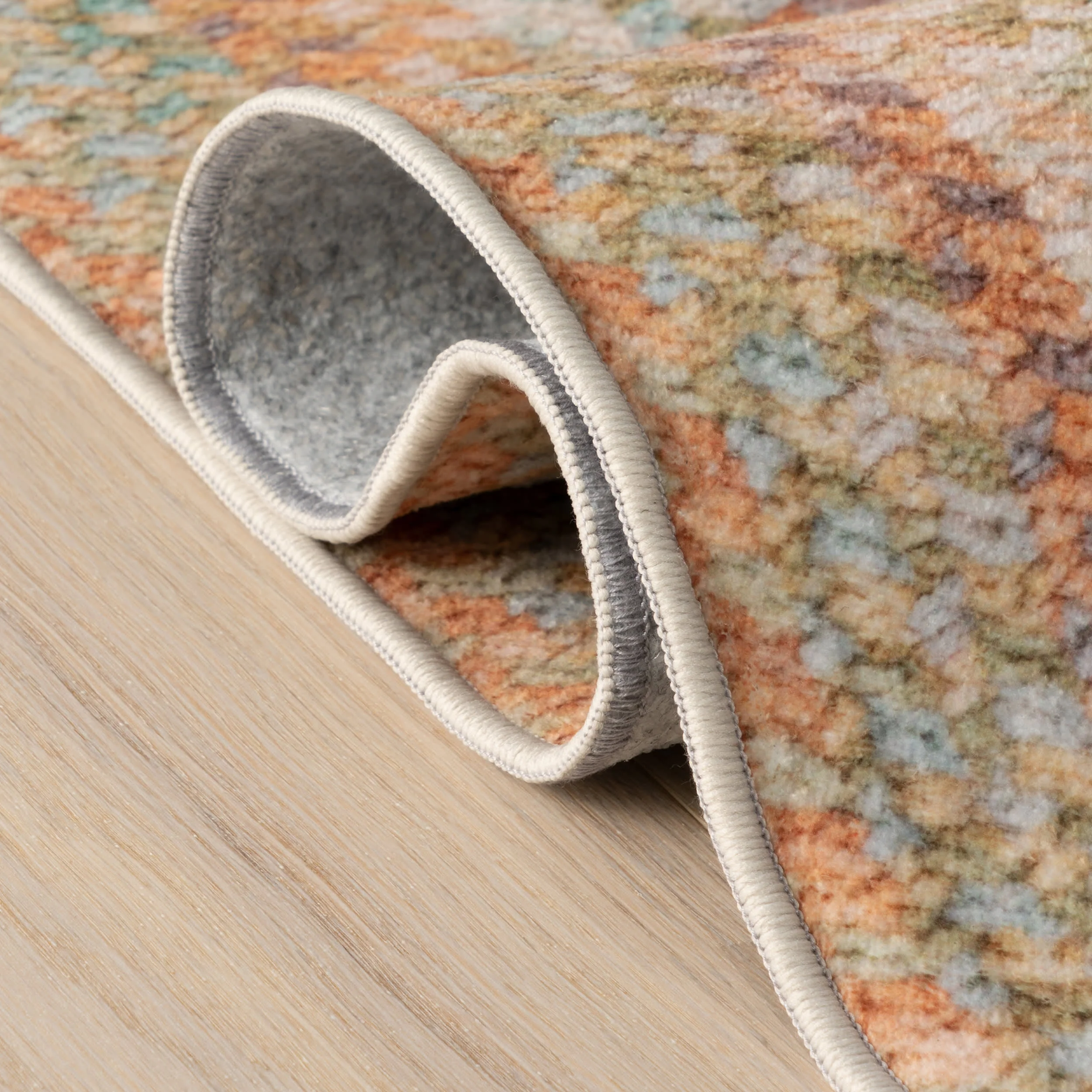 Ebonelle Bordered Bohemian Washable Rug | Pastel - Image 7