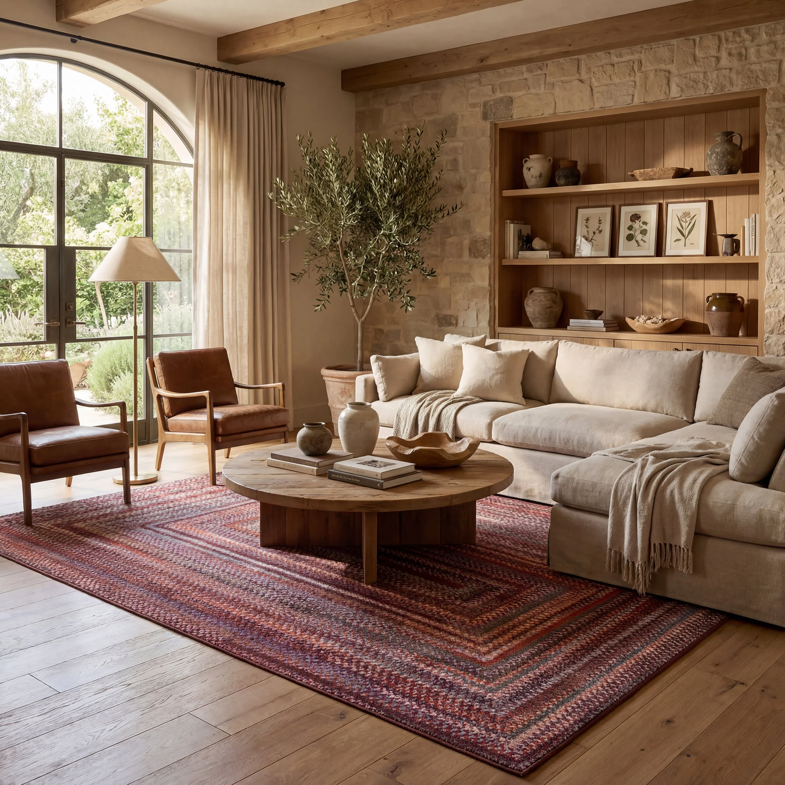 Ebonelle Bordered Bohemian Washable Rug | Red - Image 2