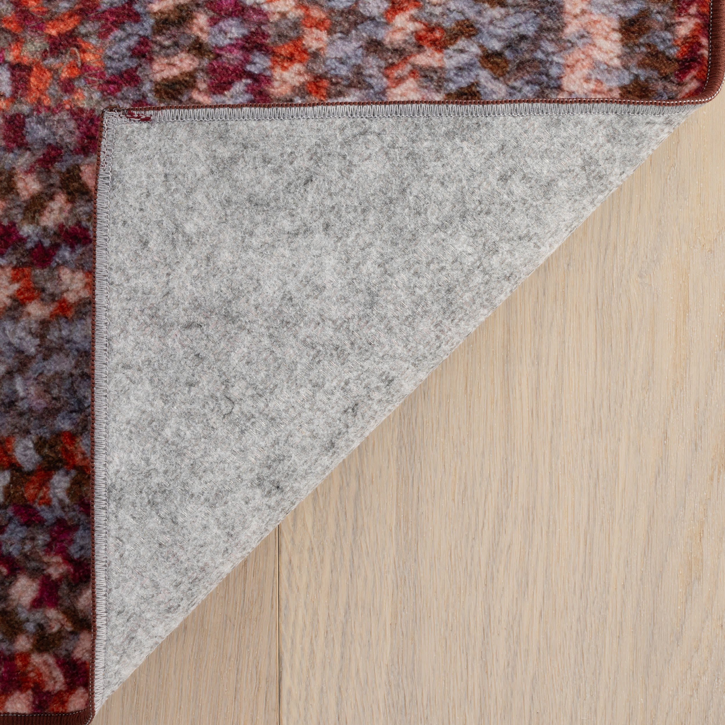 Ebonelle Bordered Bohemian Washable Rug | Red - Image 6