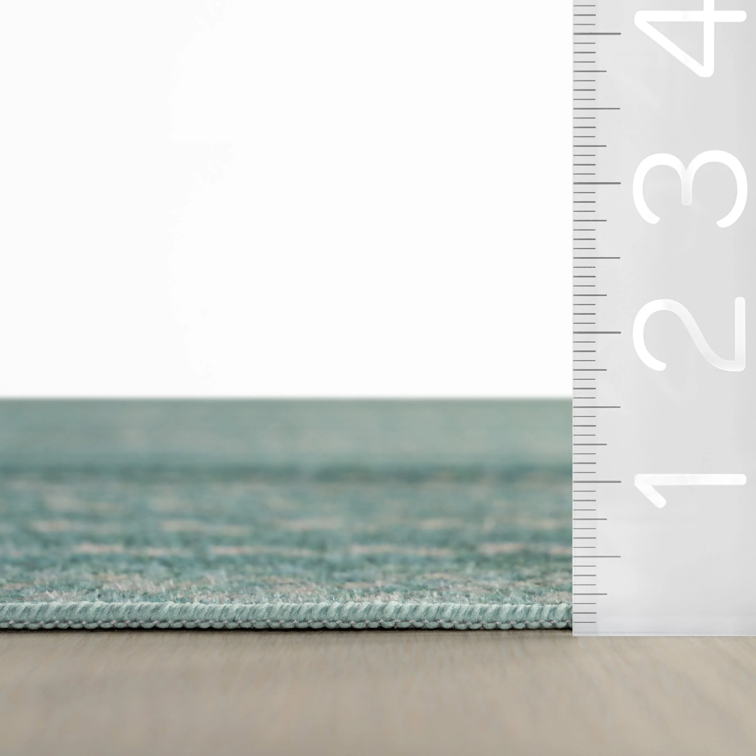 Ebonelle Bordered Bohemian Washable Rug | Teal - Image 5