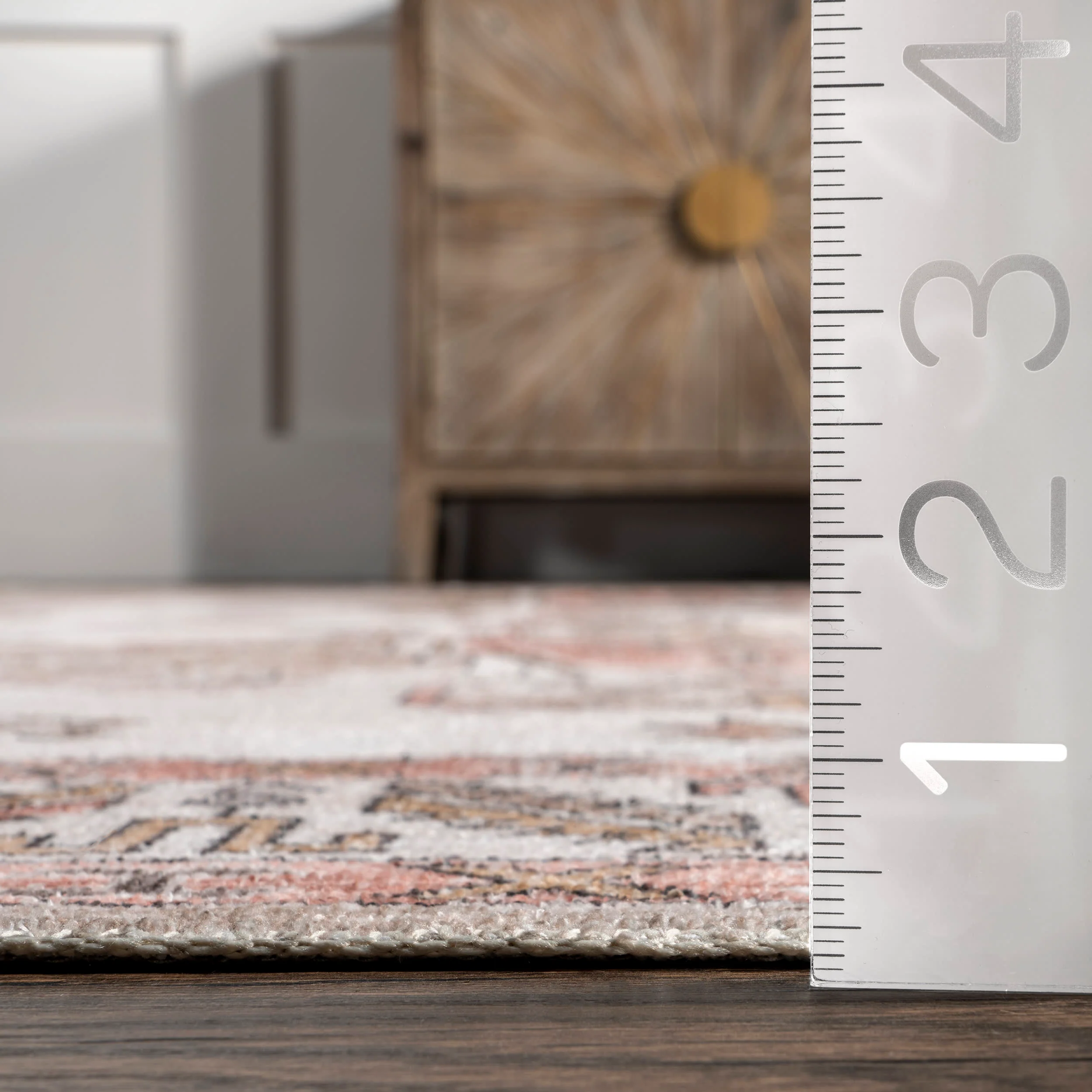 Eboni Traditional Washable Rug | Beige - Image 5