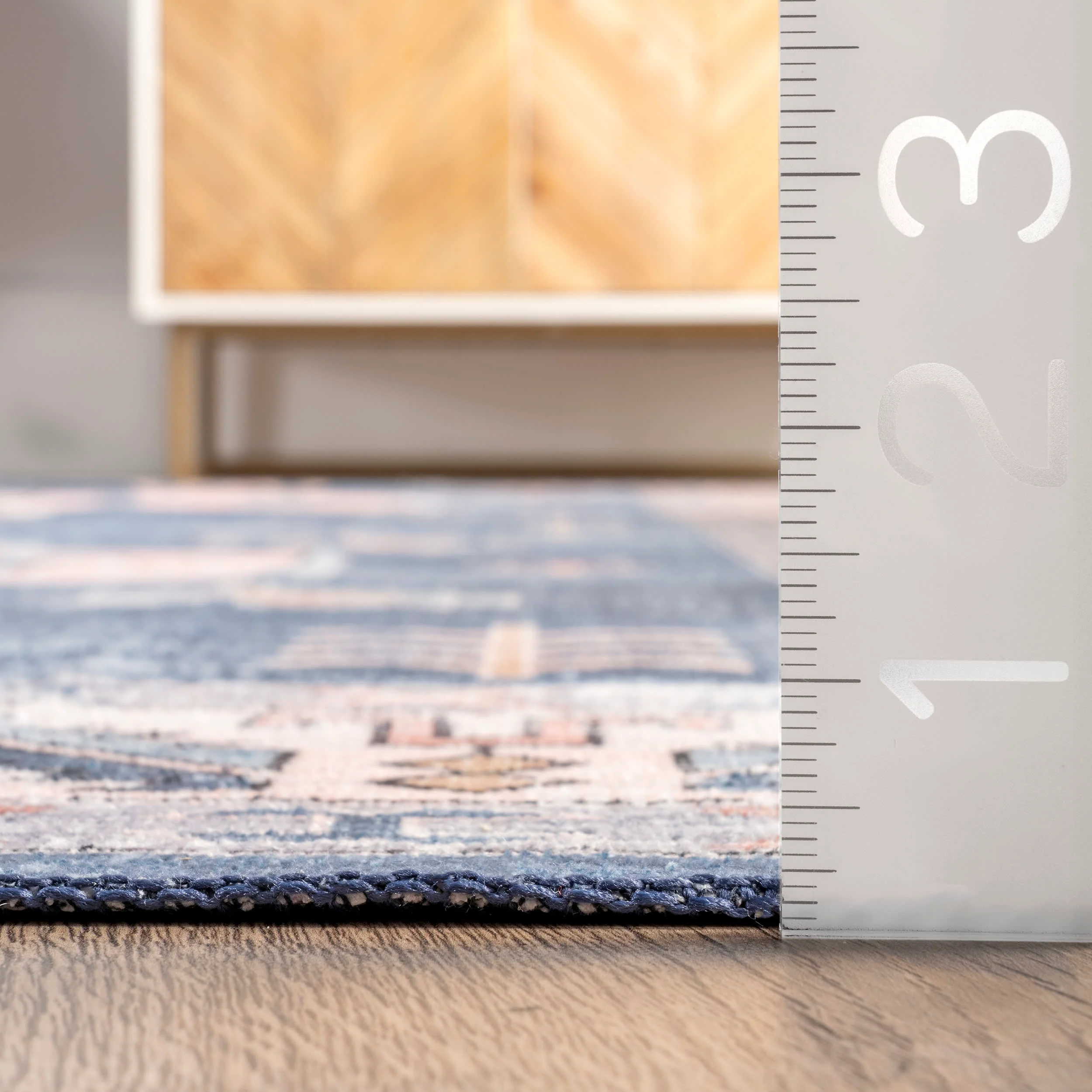 Eboni Traditional Washable Rug | Blue - Image 5