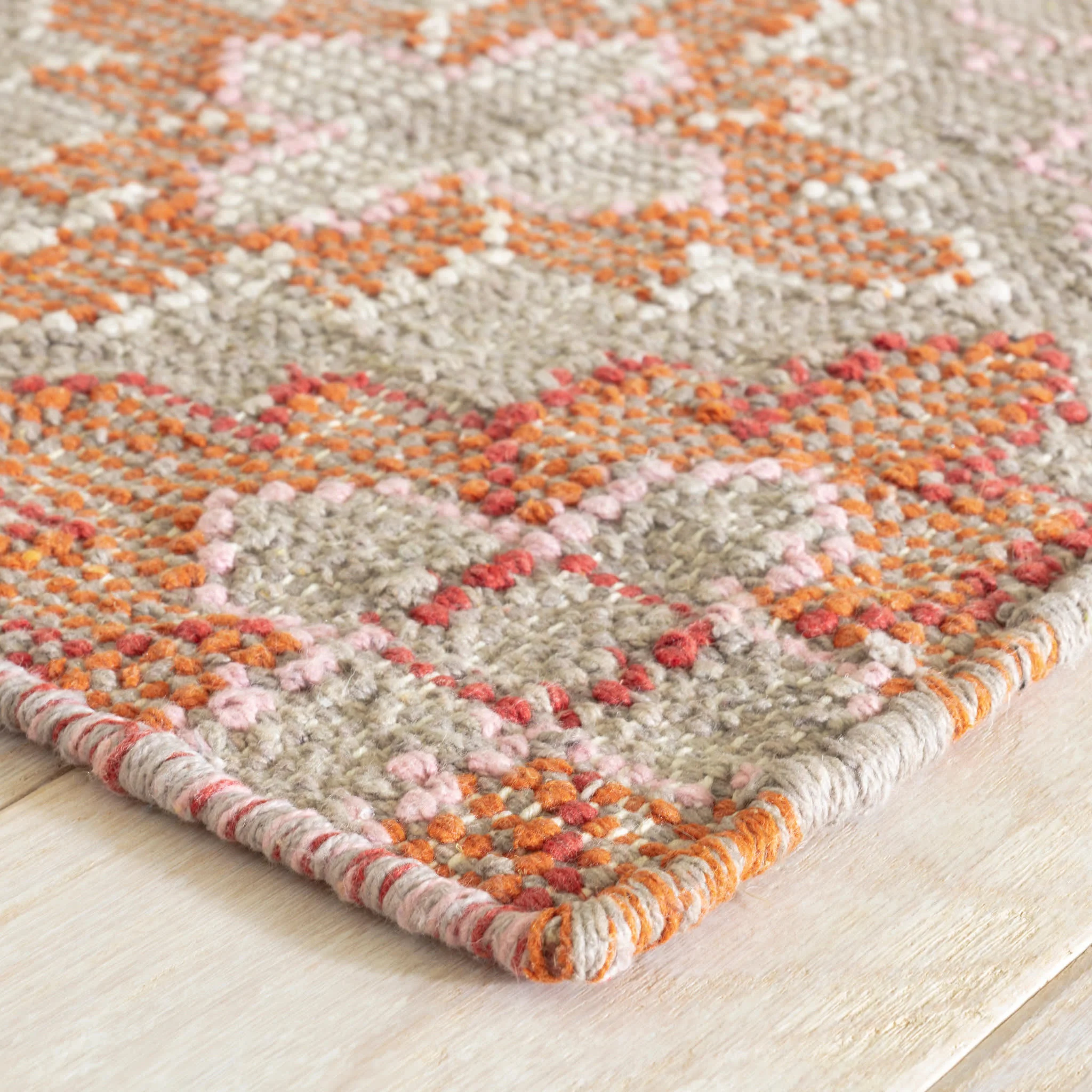 Edelweiss Hand Loom Knotted Cotton Rug | Multi - Image 4