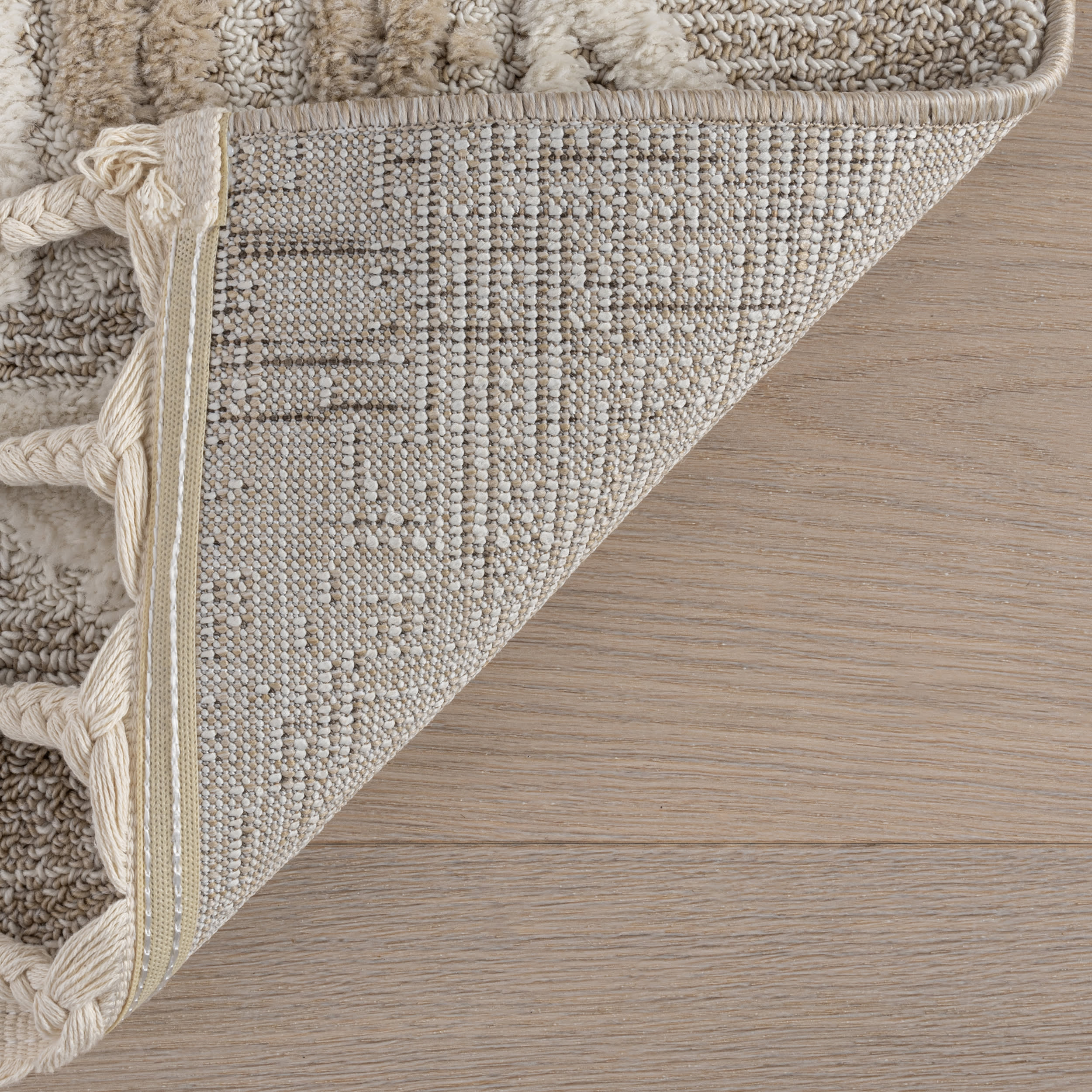 Eden Southwestern Tasseled Rug | Light Beige - Image 6