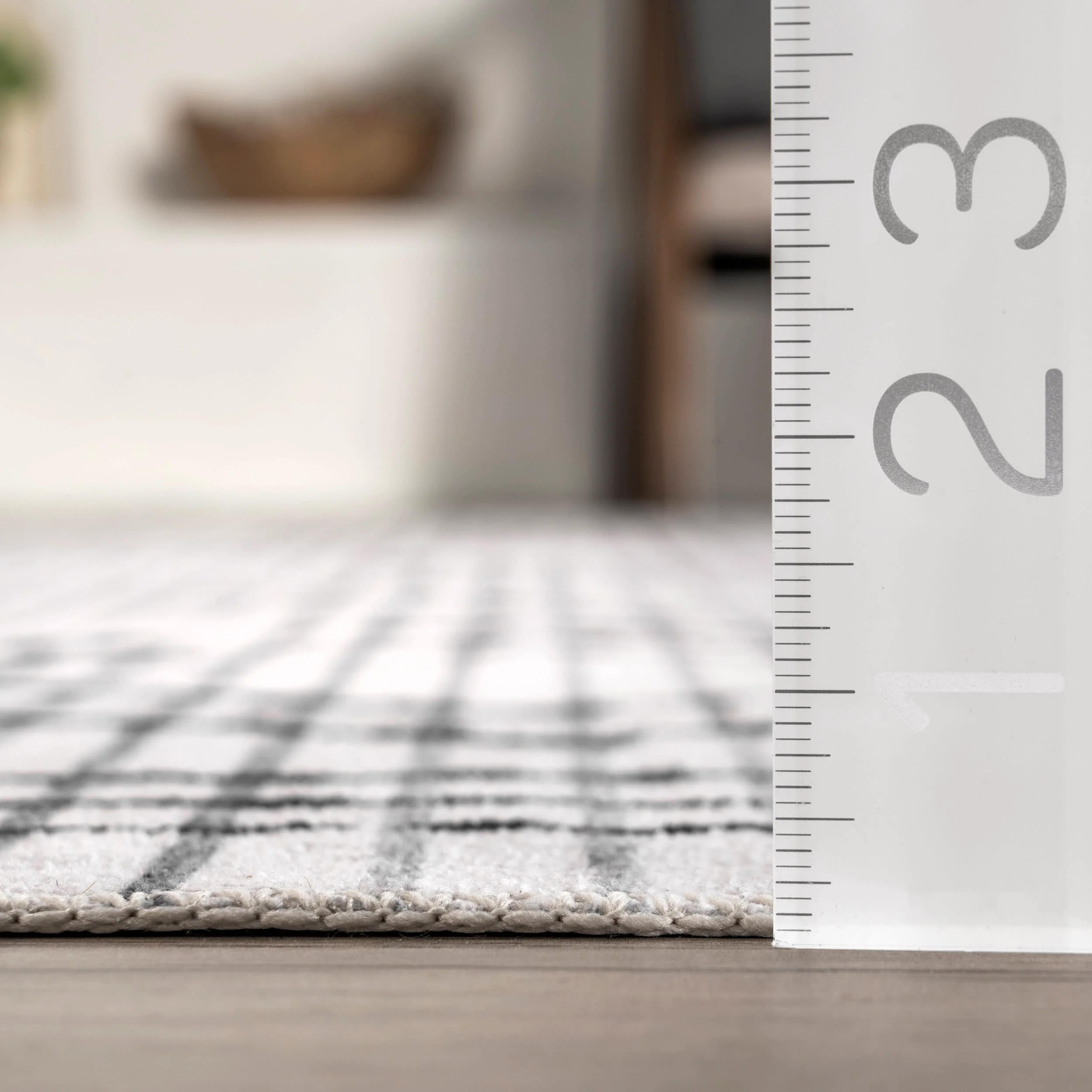 Edith Washable Diamond Rug | Off White - Image 5