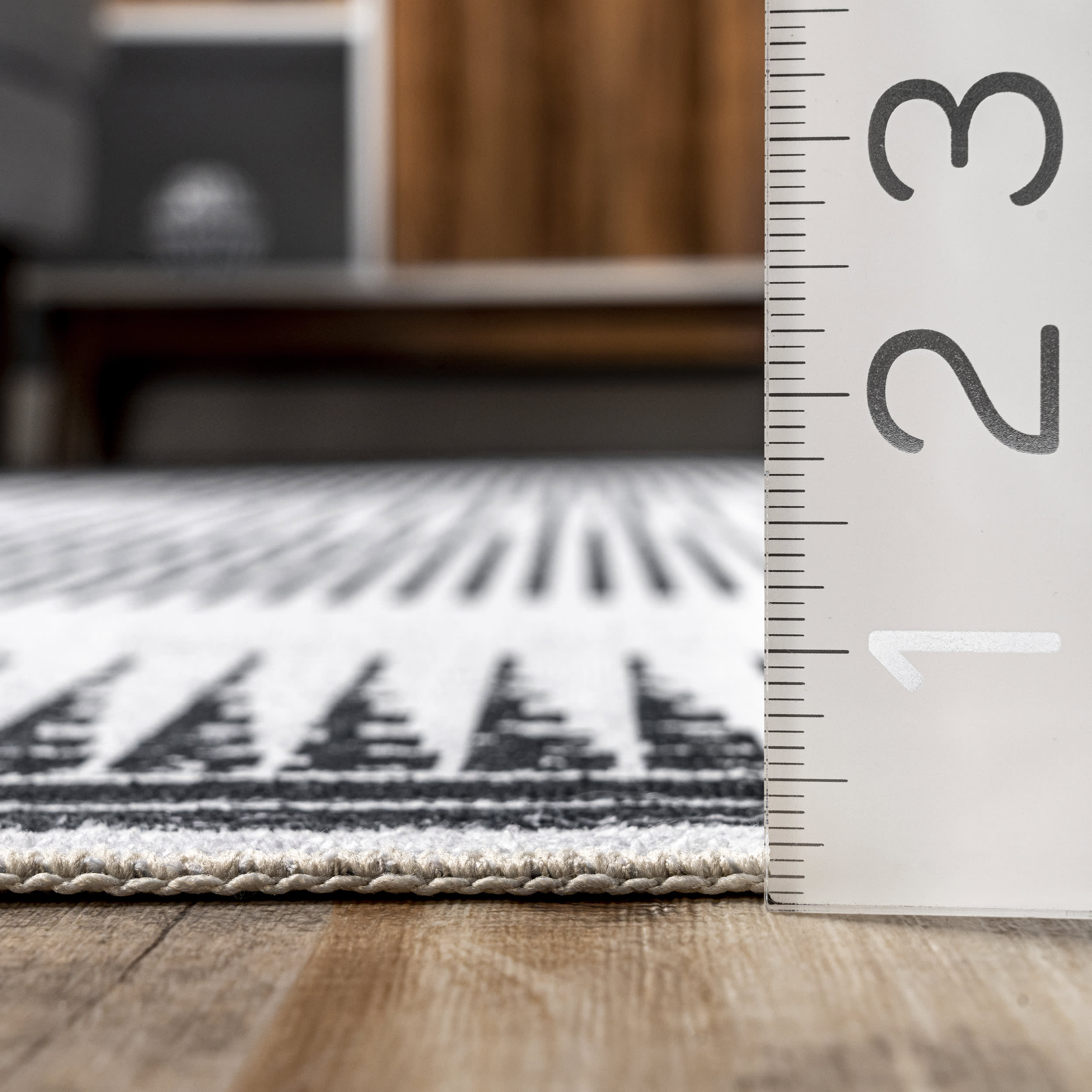 Eileen Linear Puzzle Washable Rug | Grey - Image 5