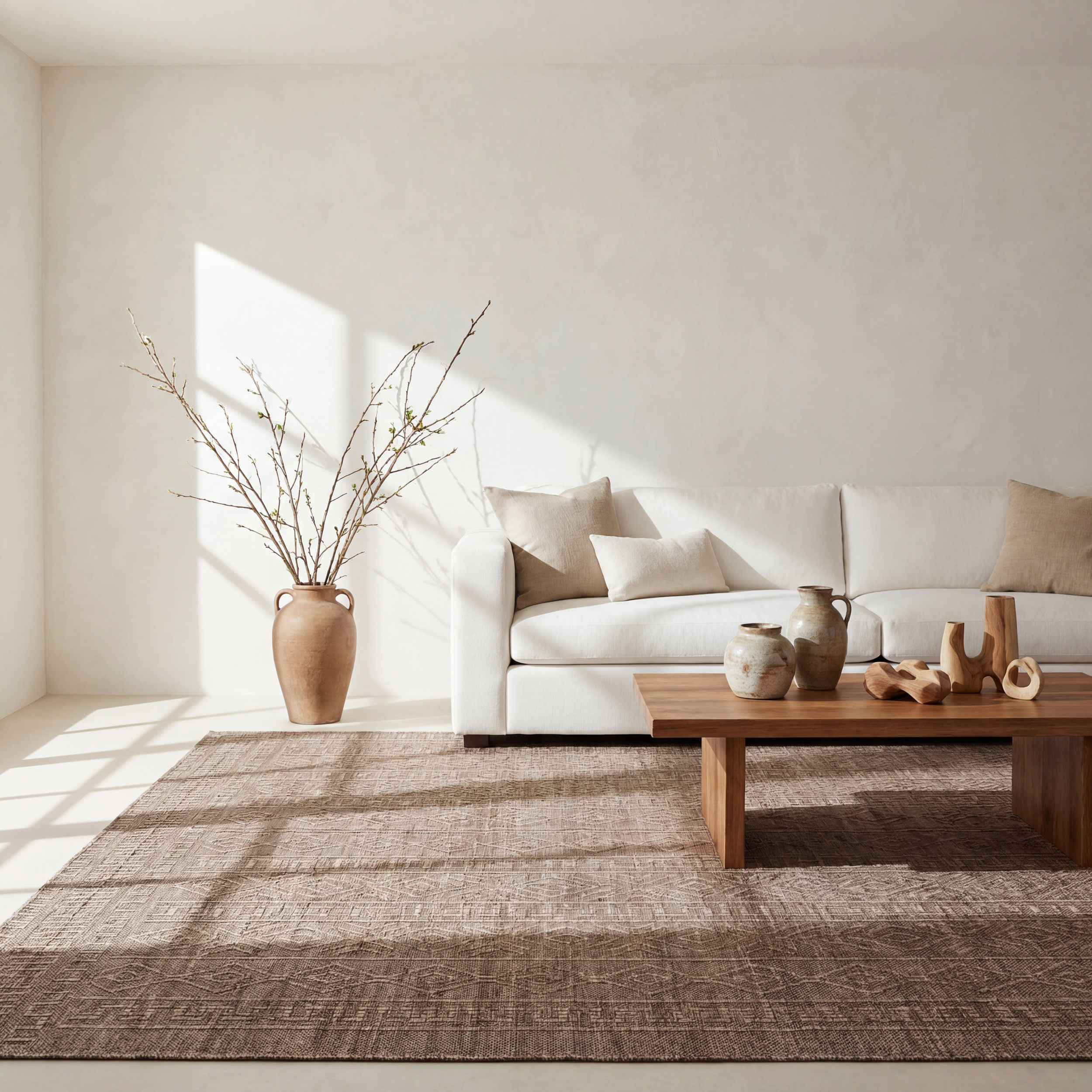 Eiraz Contemporary Solid Indoor/Outdoor Rug | Brown - Image 5