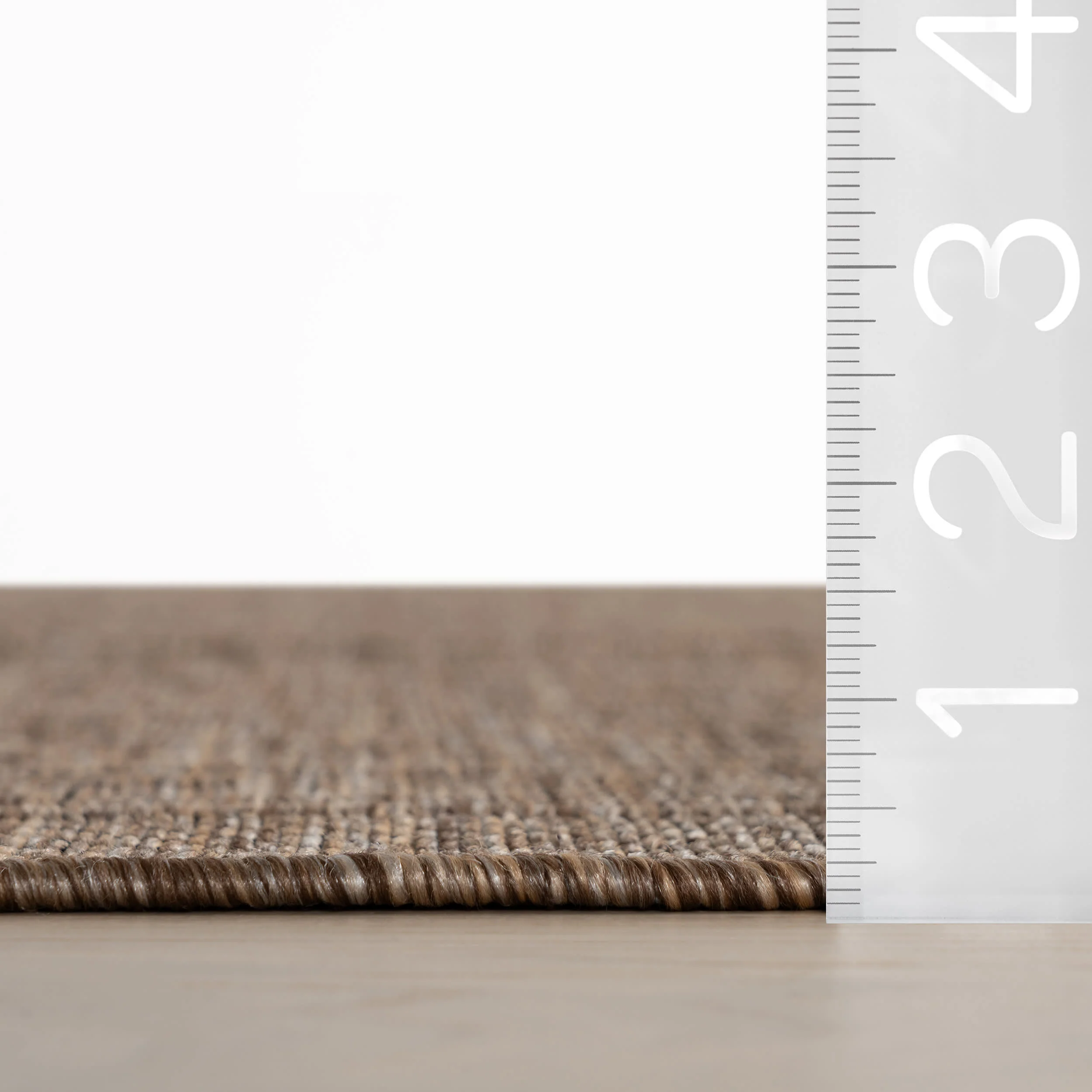 Eiraz Contemporary Solid Indoor/Outdoor Rug | Brown - Image 6