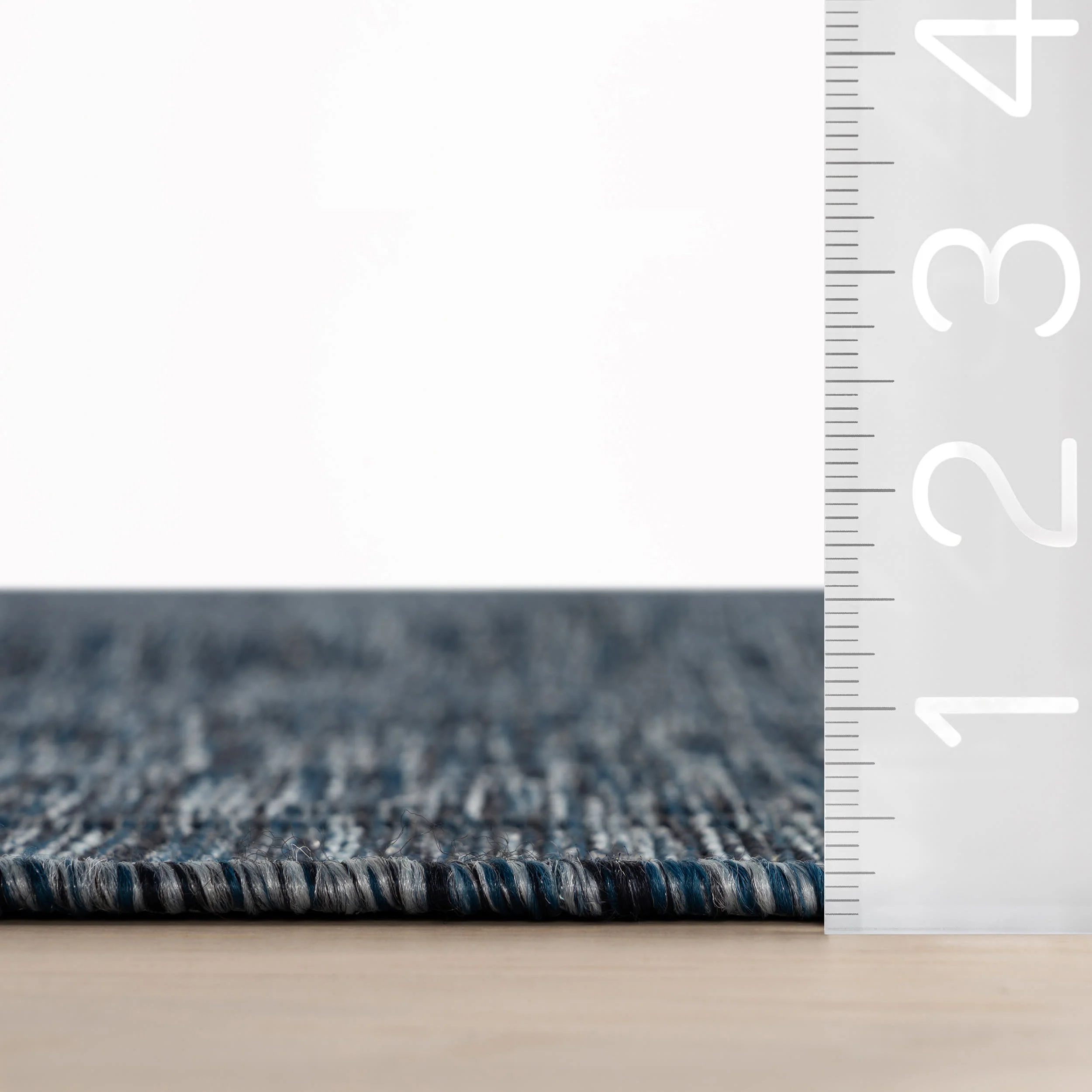 Eiraz Contemporary Solid Indoor/Outdoor Rug | Navy - Image 6