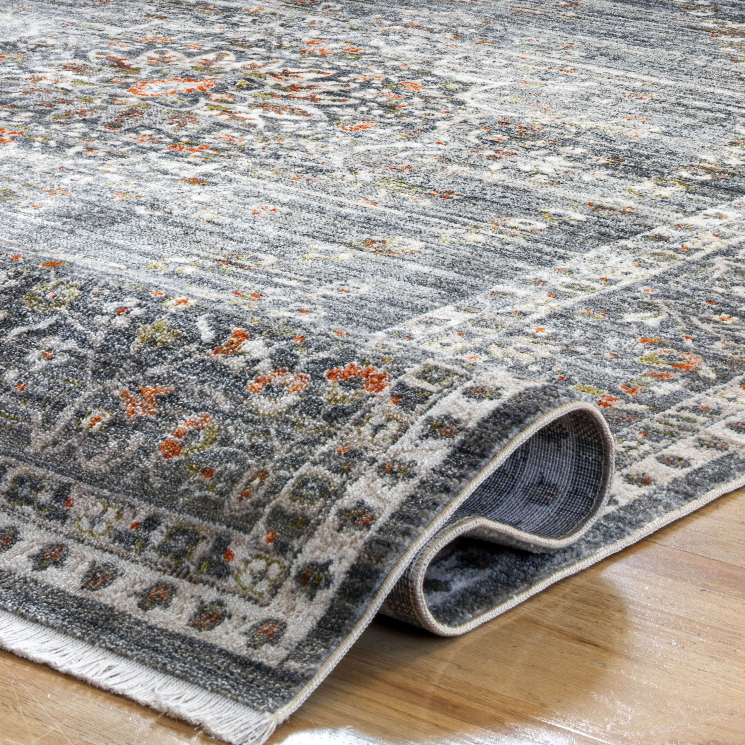 Elegant Blossom Rug | Grey - Image 6