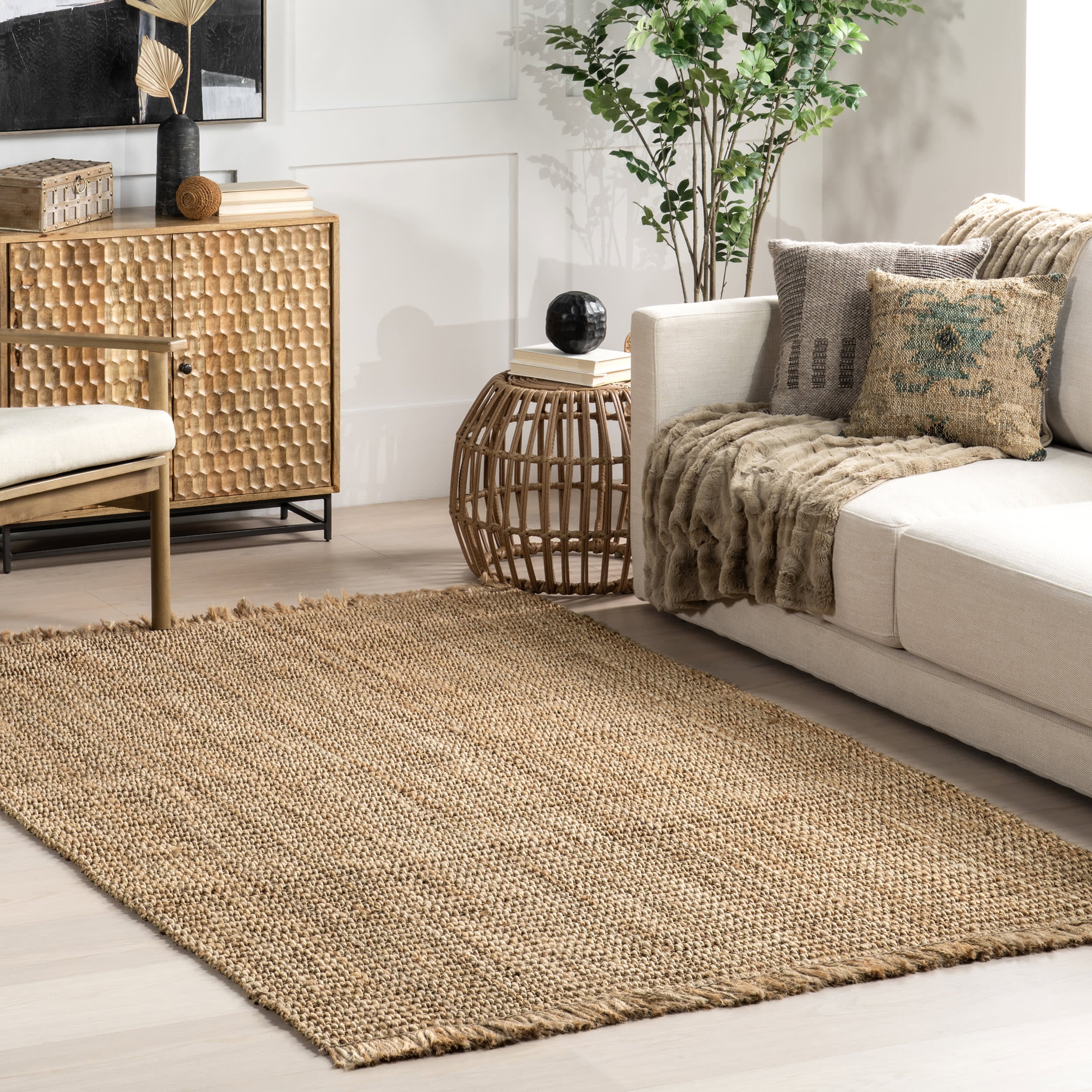 Eliana Rustic Jute-Blend Rug | Natural - Image 2