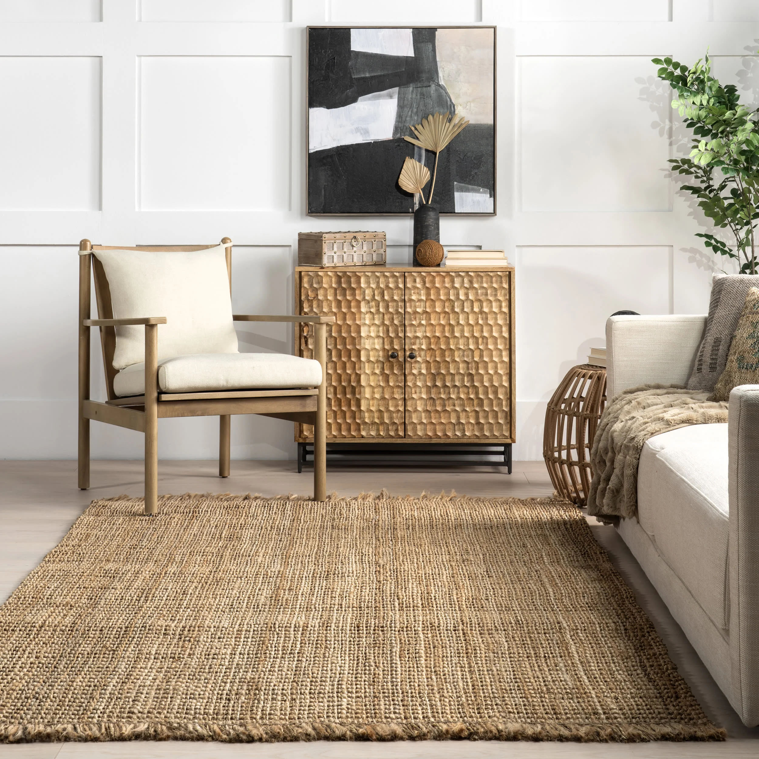 Eliana Rustic Jute-Blend Rug | Natural - Image 4