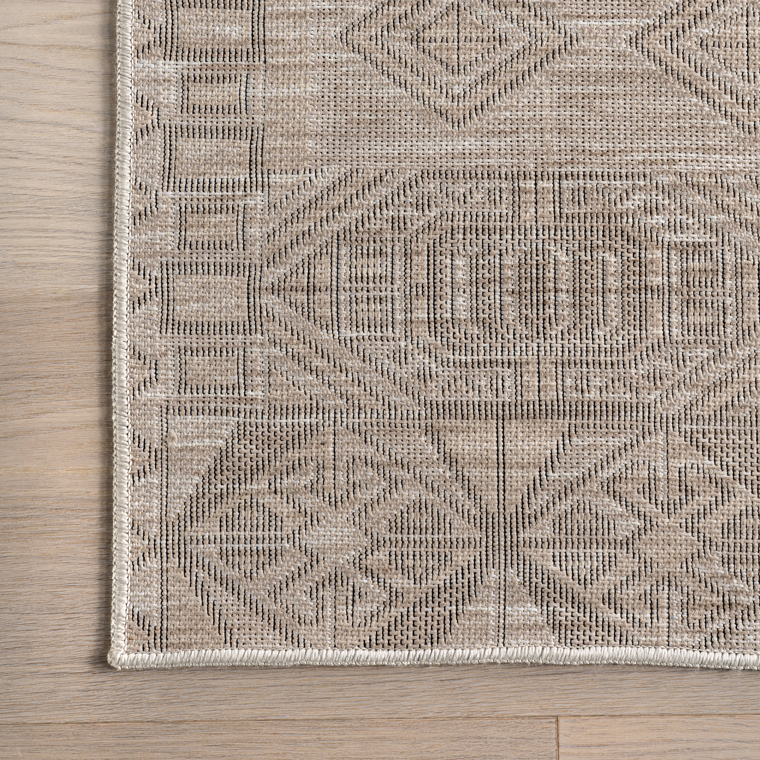 Elin Geometric Washable Rug | Beige - Image 3