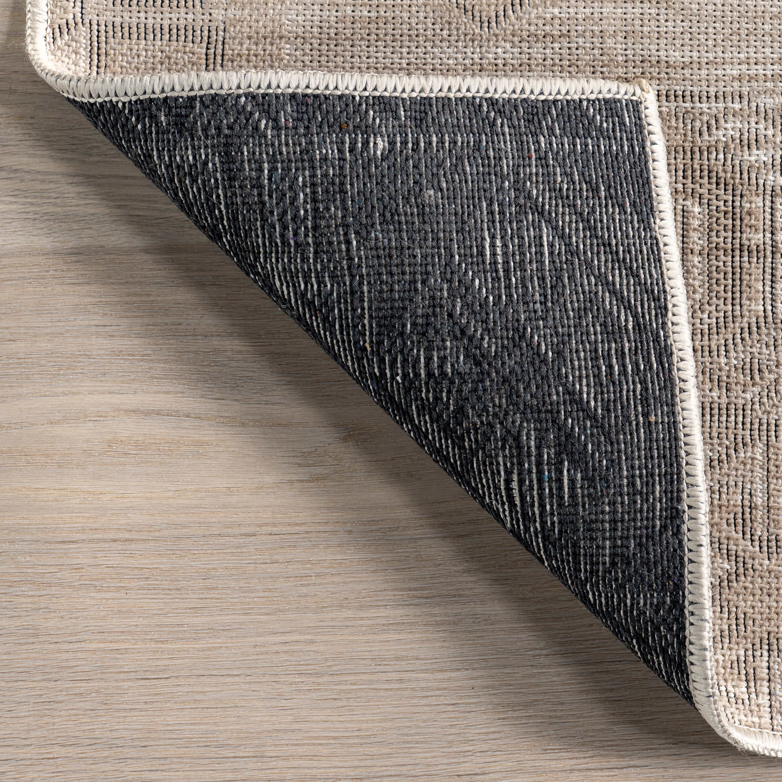 Elin Geometric Washable Rug | Beige - Image 6