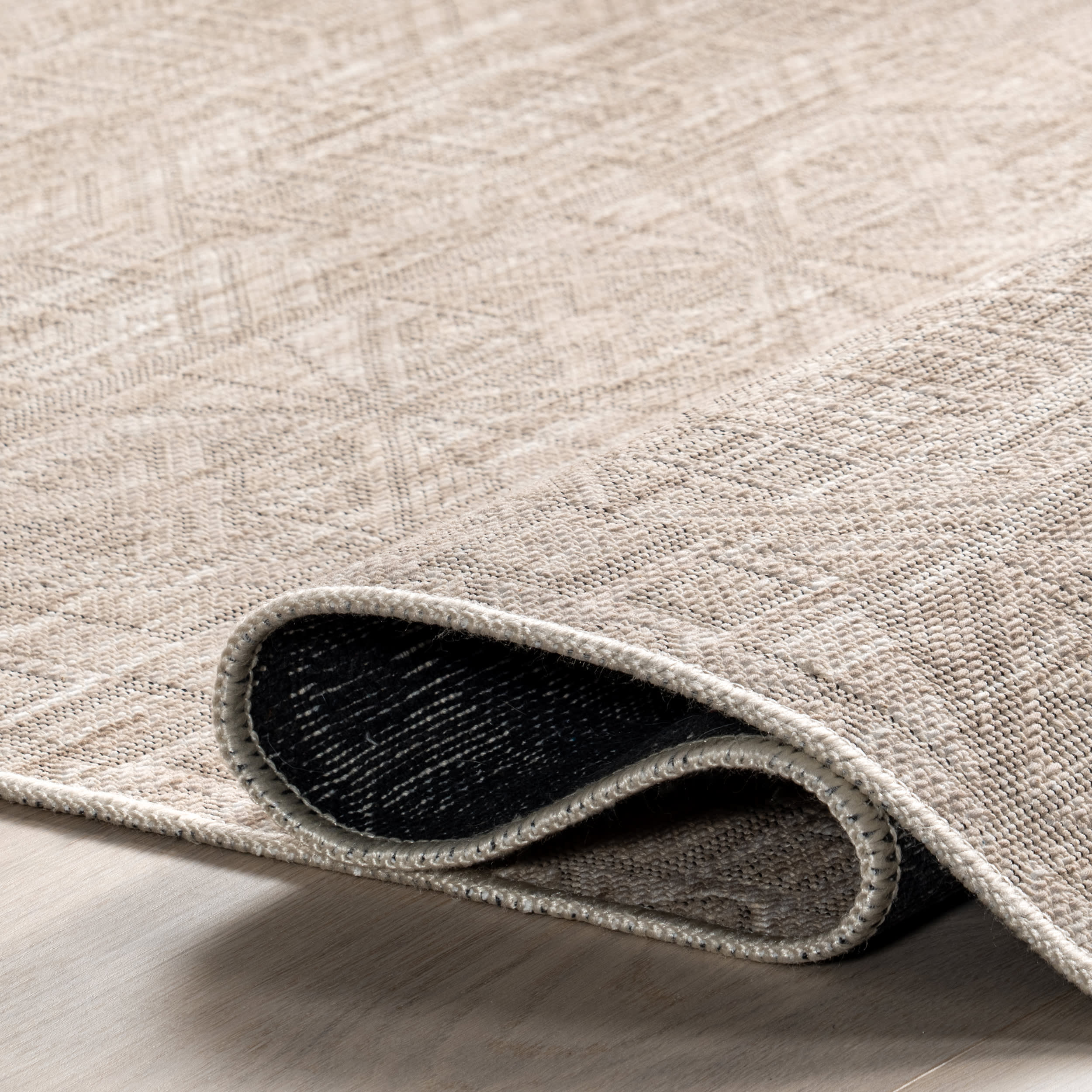 Elin Geometric Washable Rug | Beige - Image 8