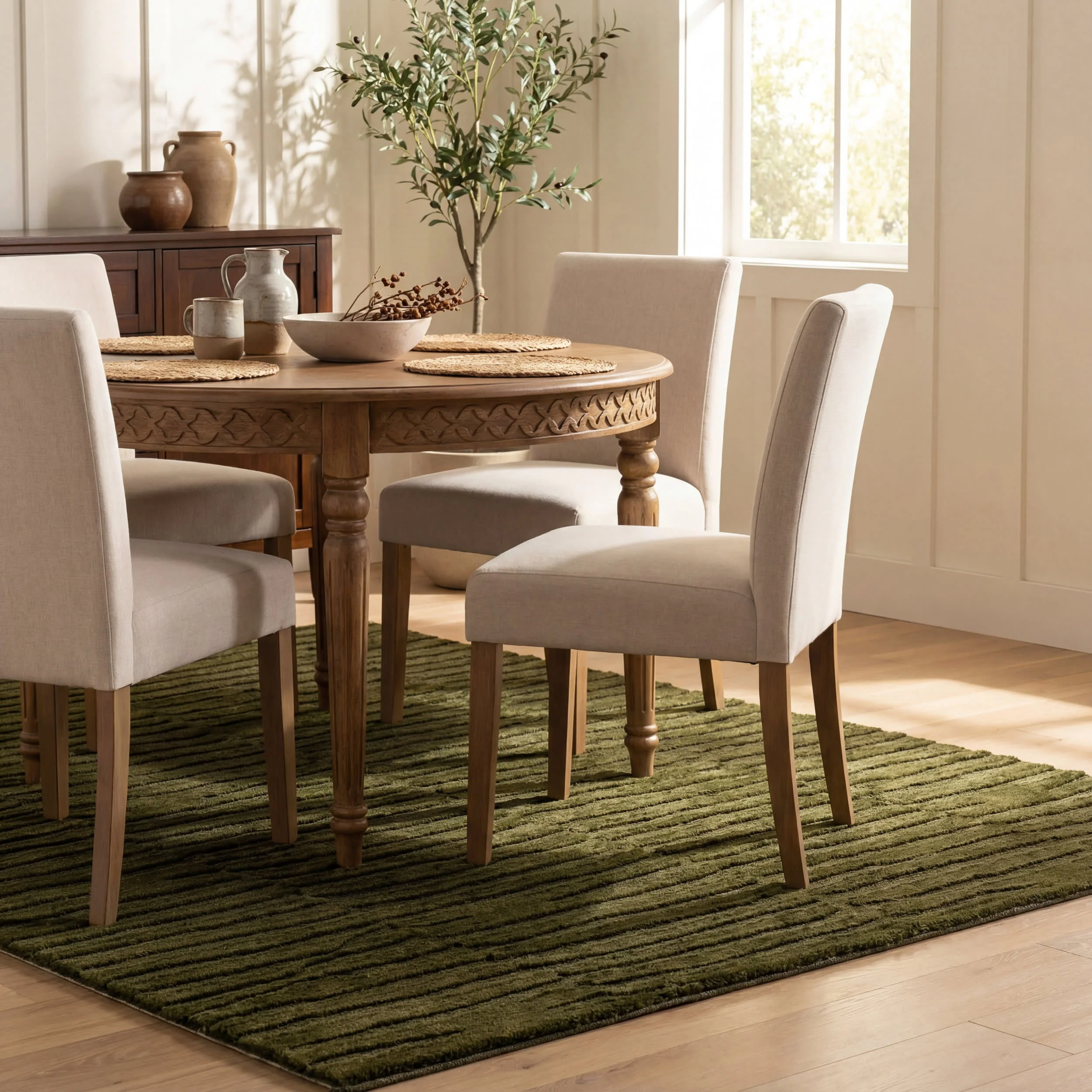 Elisk Solid Cloud Washable Rug | Green - Image 7