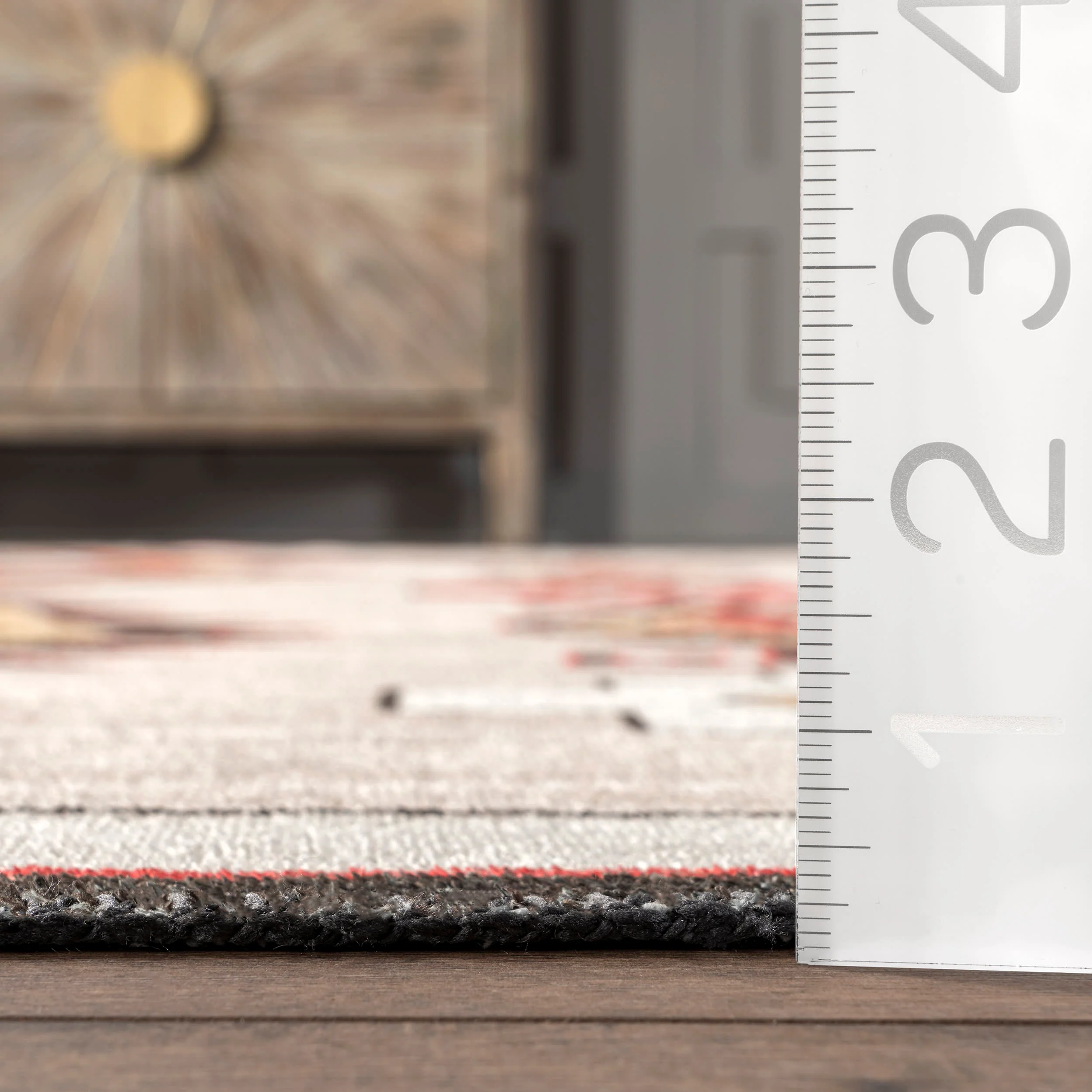 Elissa Washable Bohemian Rug | Ivory - Image 5
