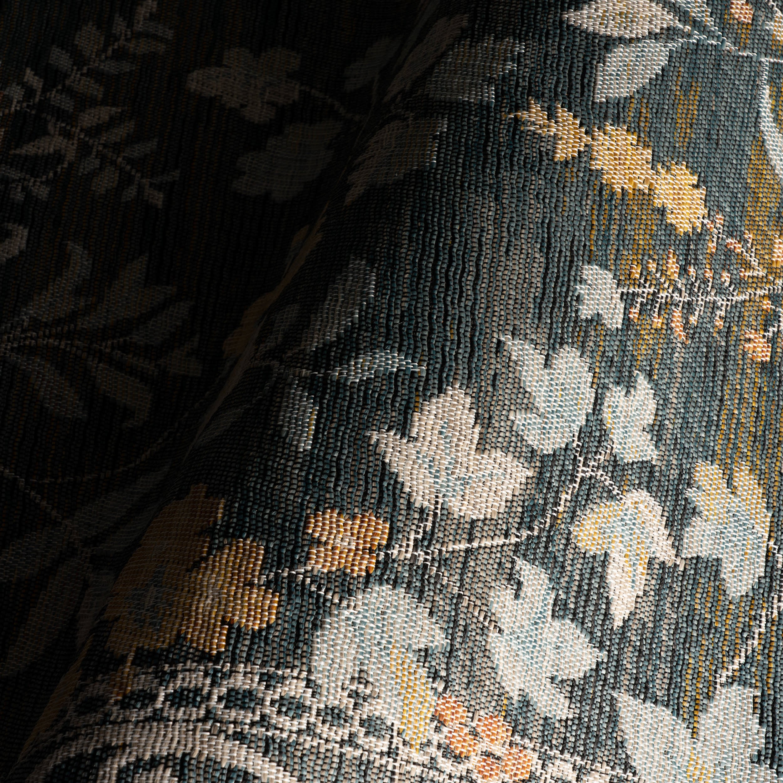 Elizaya Transitional Floral Indoor/Outdoor Rug | Blue - Image 3