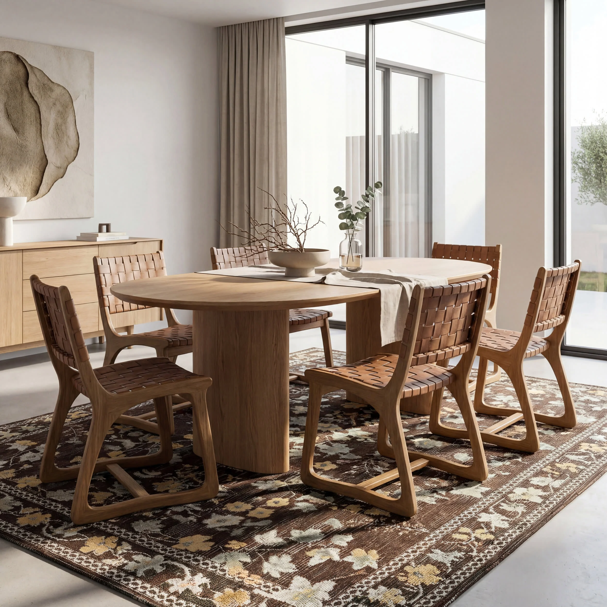 Elizaya Transitional Floral Indoor/Outdoor Rug | Brown - Image 7