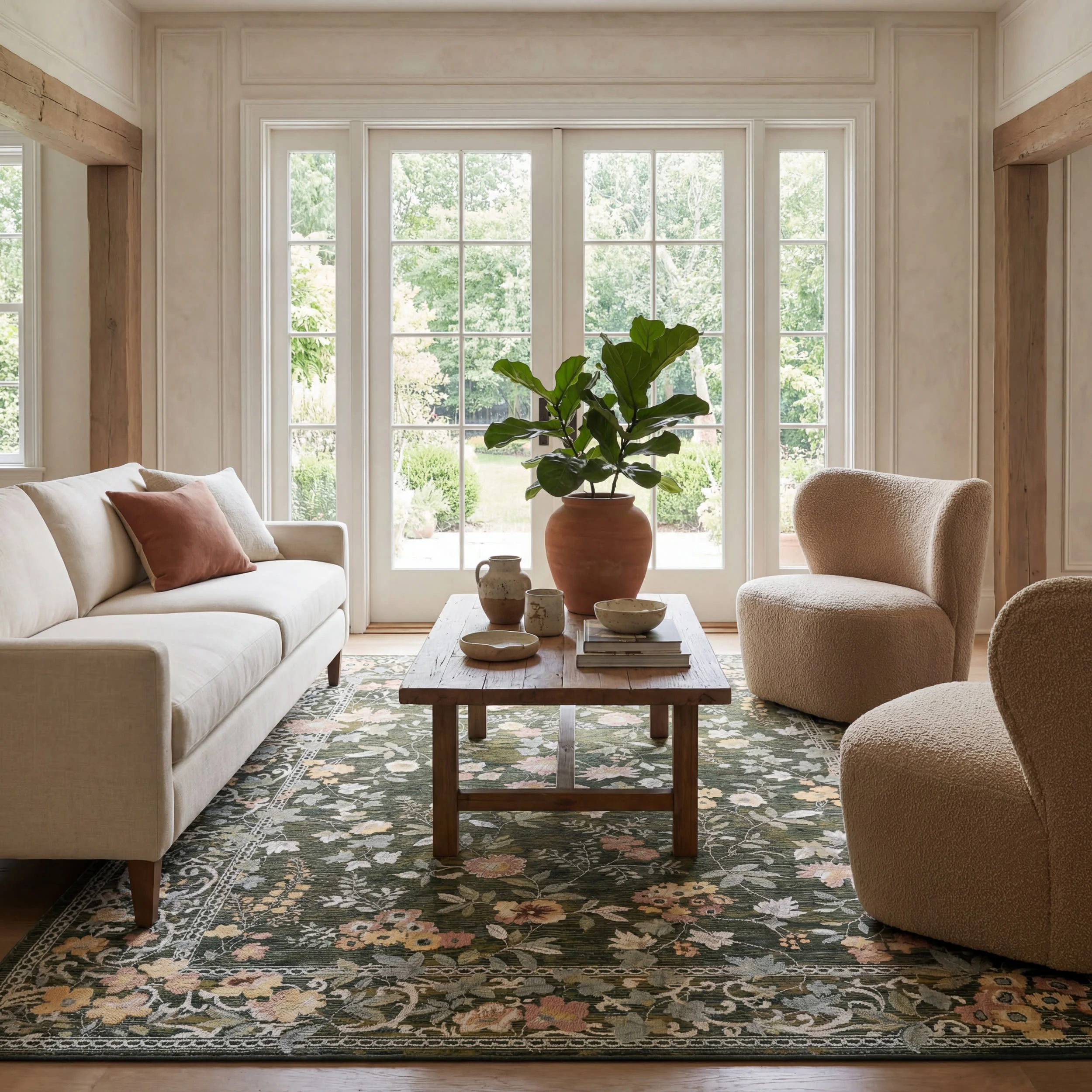 Elizaya Transitional Floral Indoor/Outdoor Rug | Green - Image 10