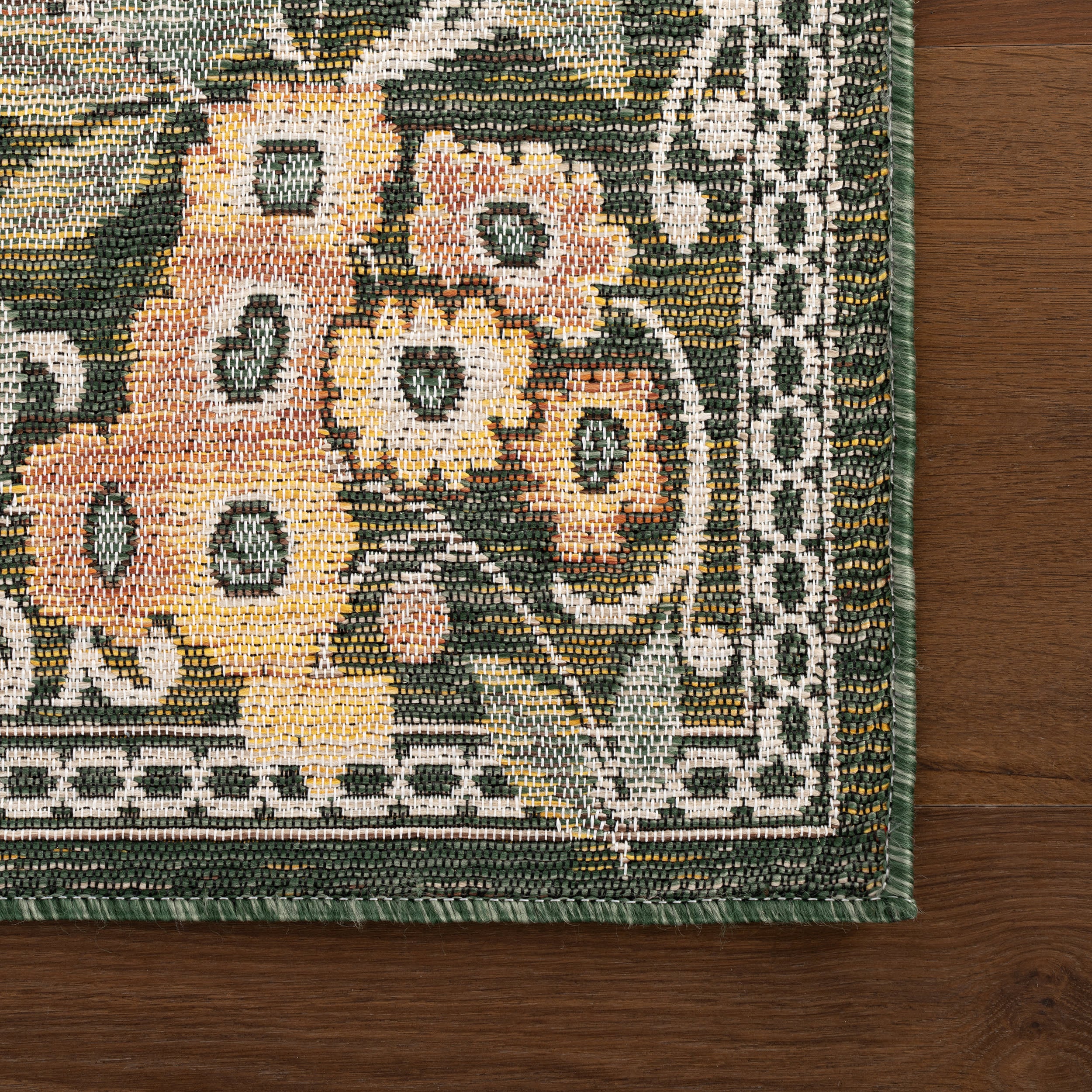 Elizaya Transitional Floral Indoor/Outdoor Rug | Green - Image 4