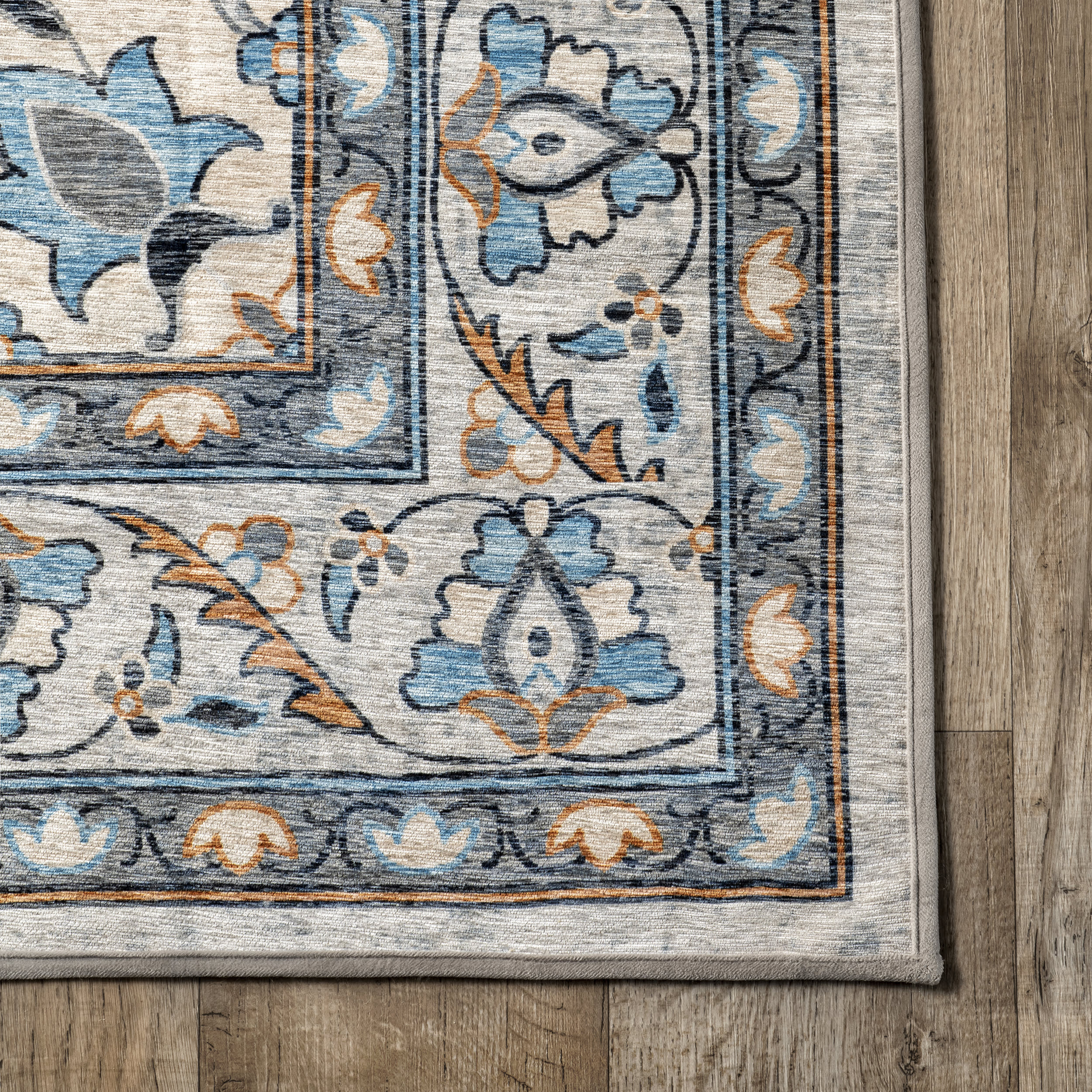 Ella Washable Venus Rug | Blue - Image 3