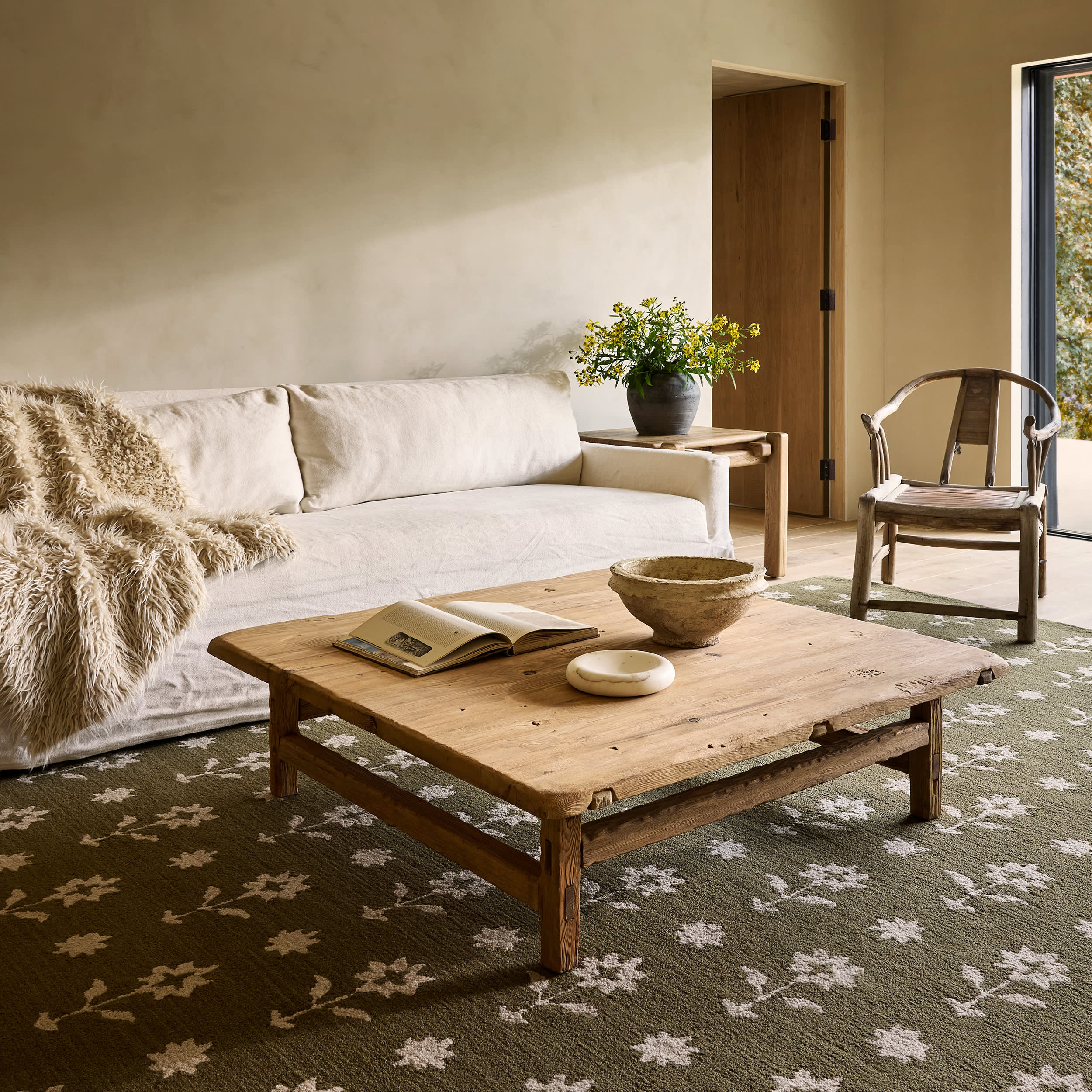 Ella Wool Rug | Olive Green - Image 2