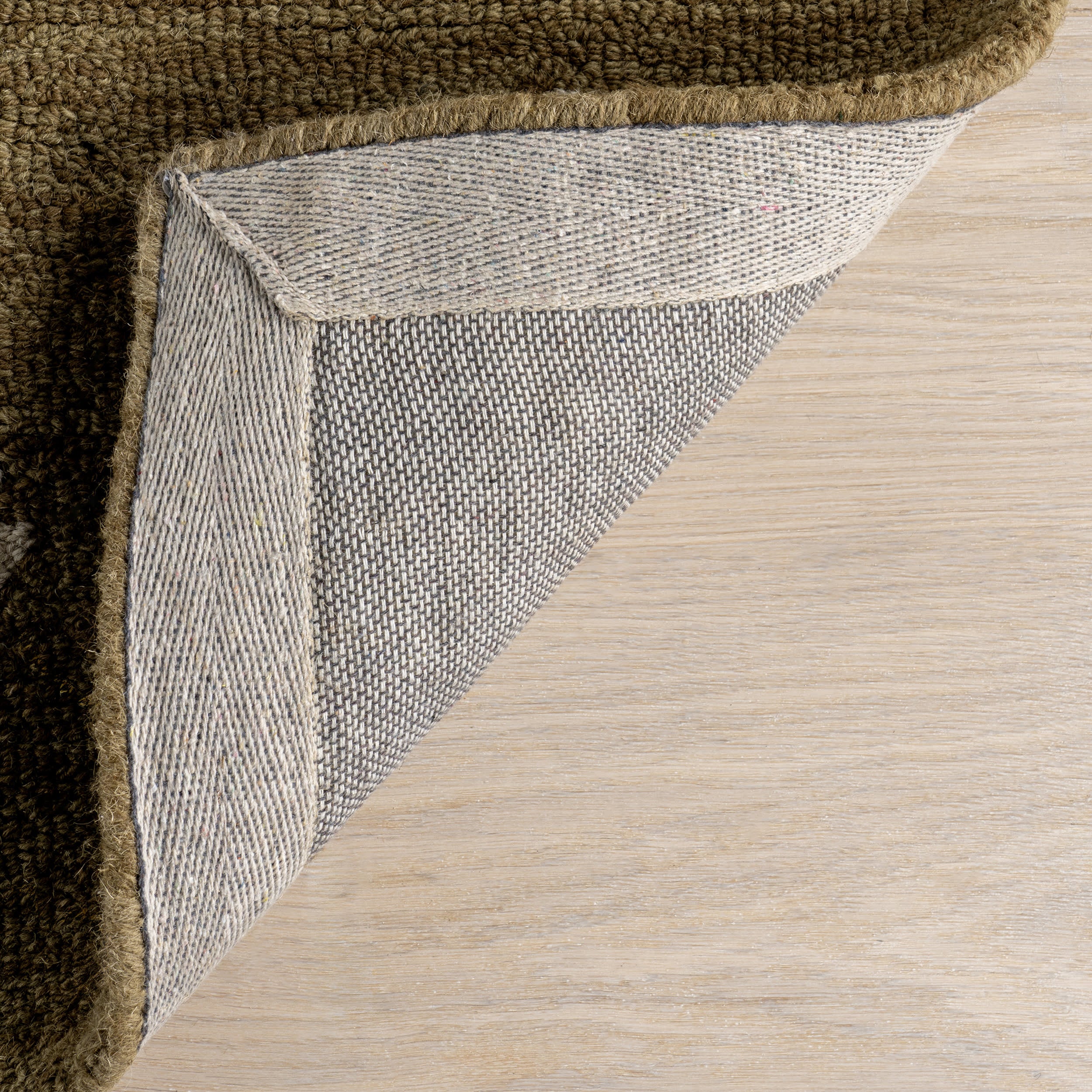 Ella Wool Rug | Olive Green - Image 8