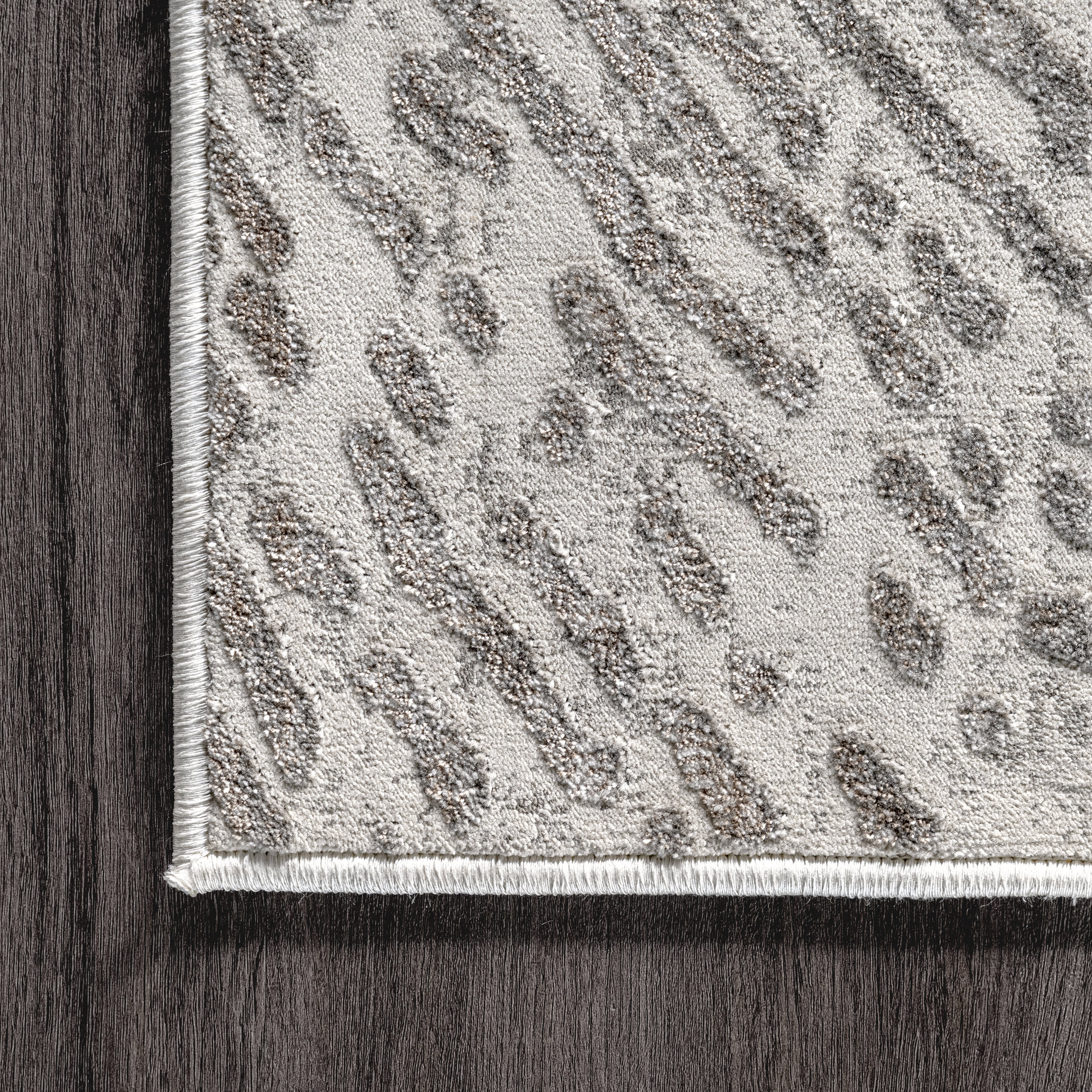 Ellen Rippled Abstract Rug | Grey - Image 3