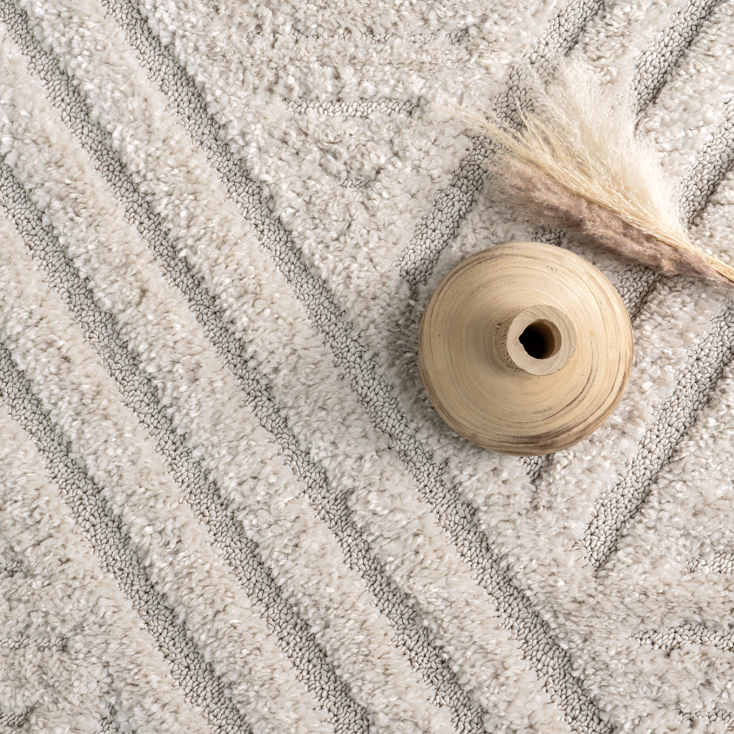Ellie Traverse Shag Rug | Beige - Image 7