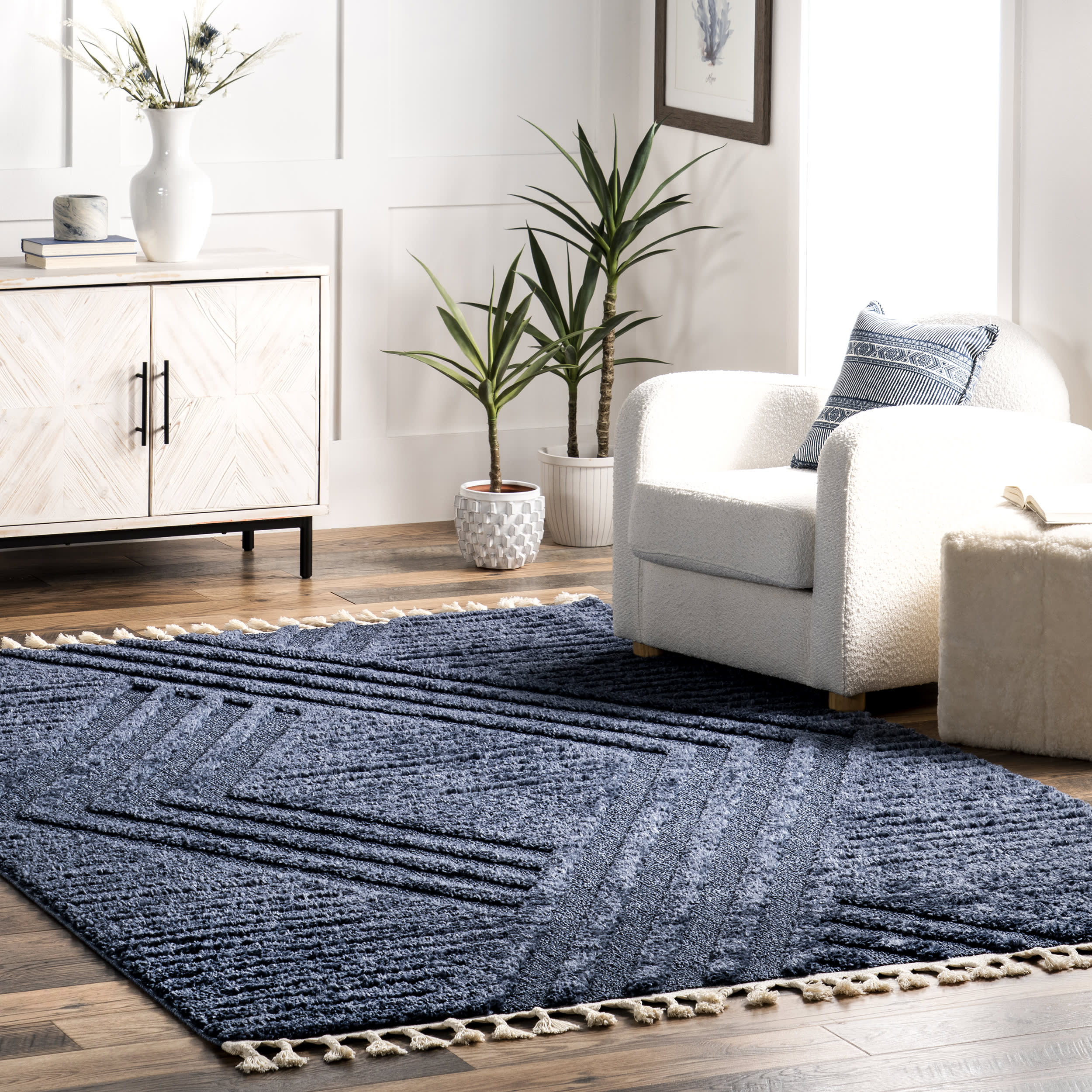 Ellie Traverse Shag Rug | Blue - Image 2