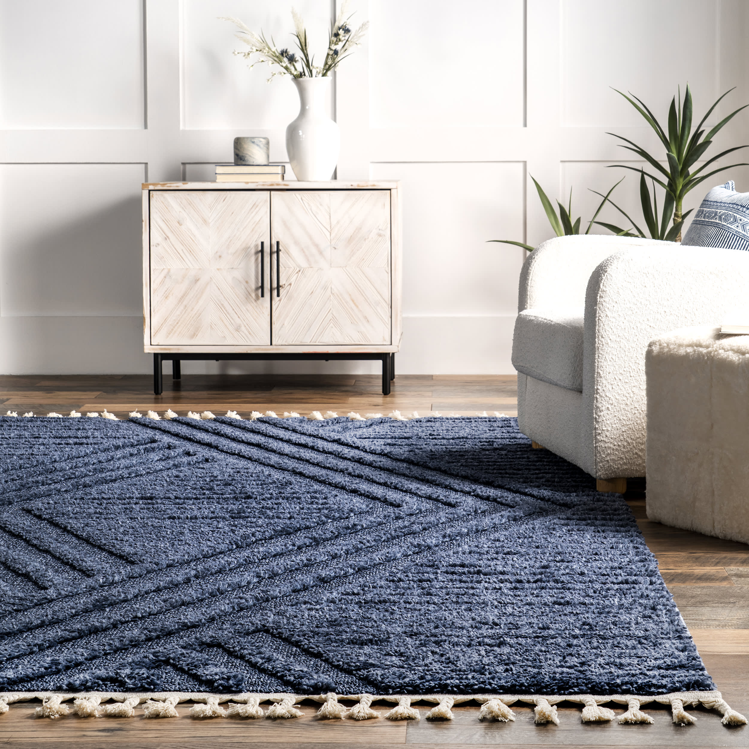 Ellie Traverse Shag Rug | Blue - Image 4
