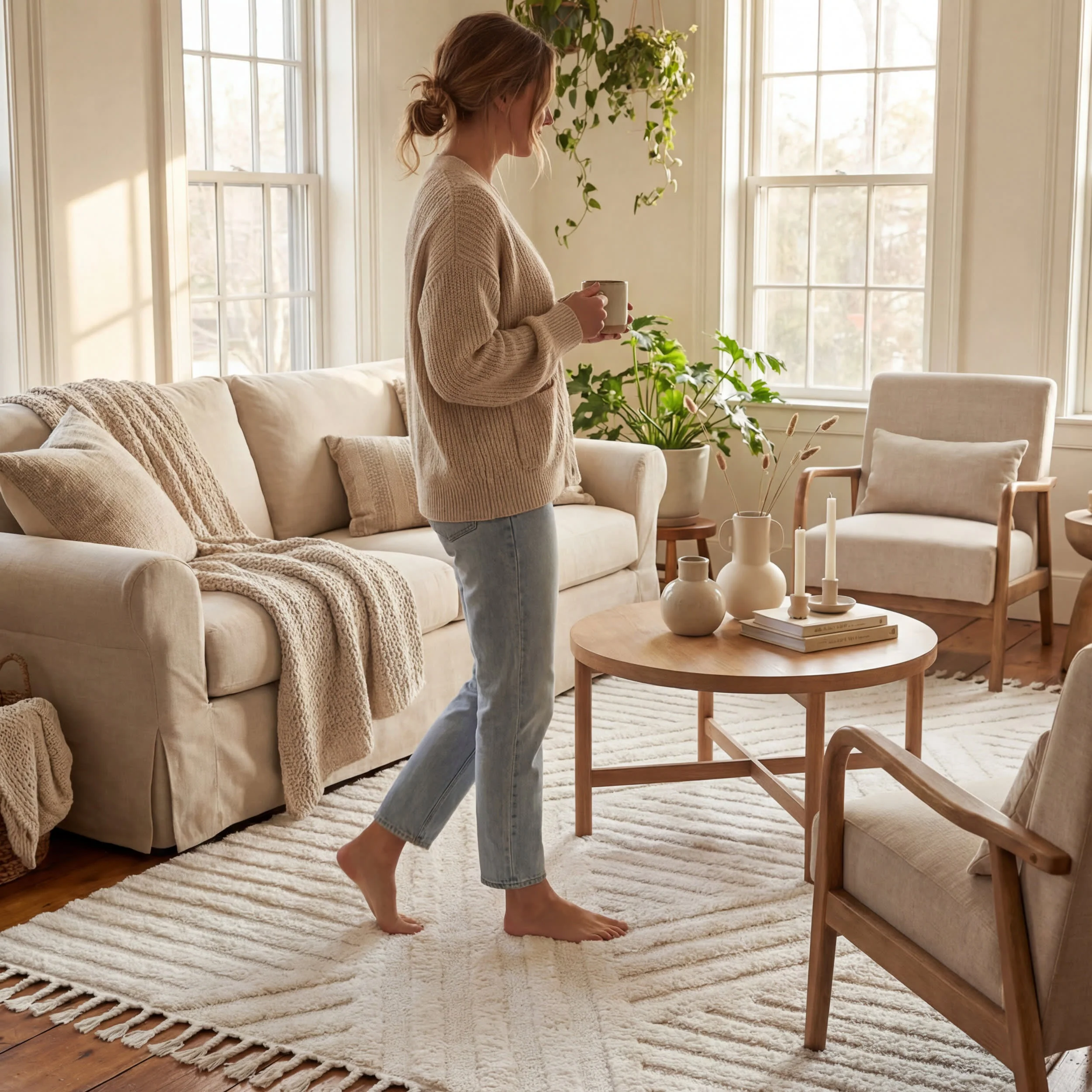 Ellie Traverse Shag Rug | Ivory - Image 7