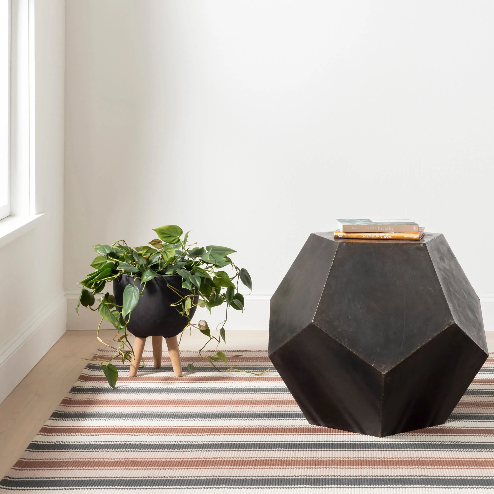 Elliot Handwoven Cotton Rug | Brown - Image 2