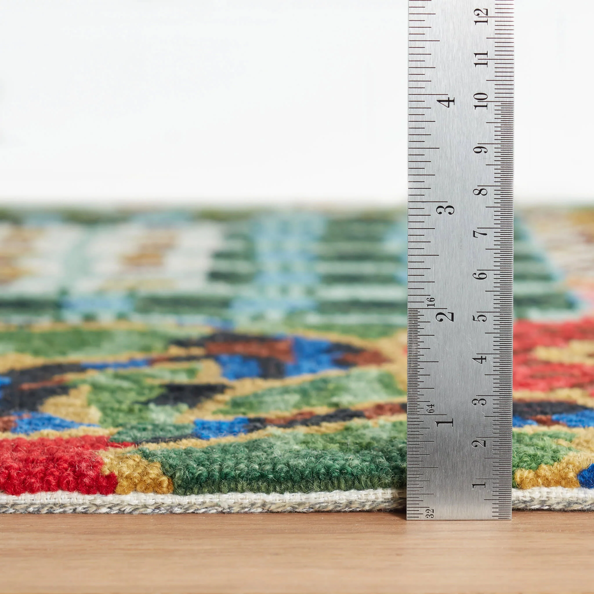 Elm Patchwork Hand Micro Hooked Wool Rug | Multi - Image 5