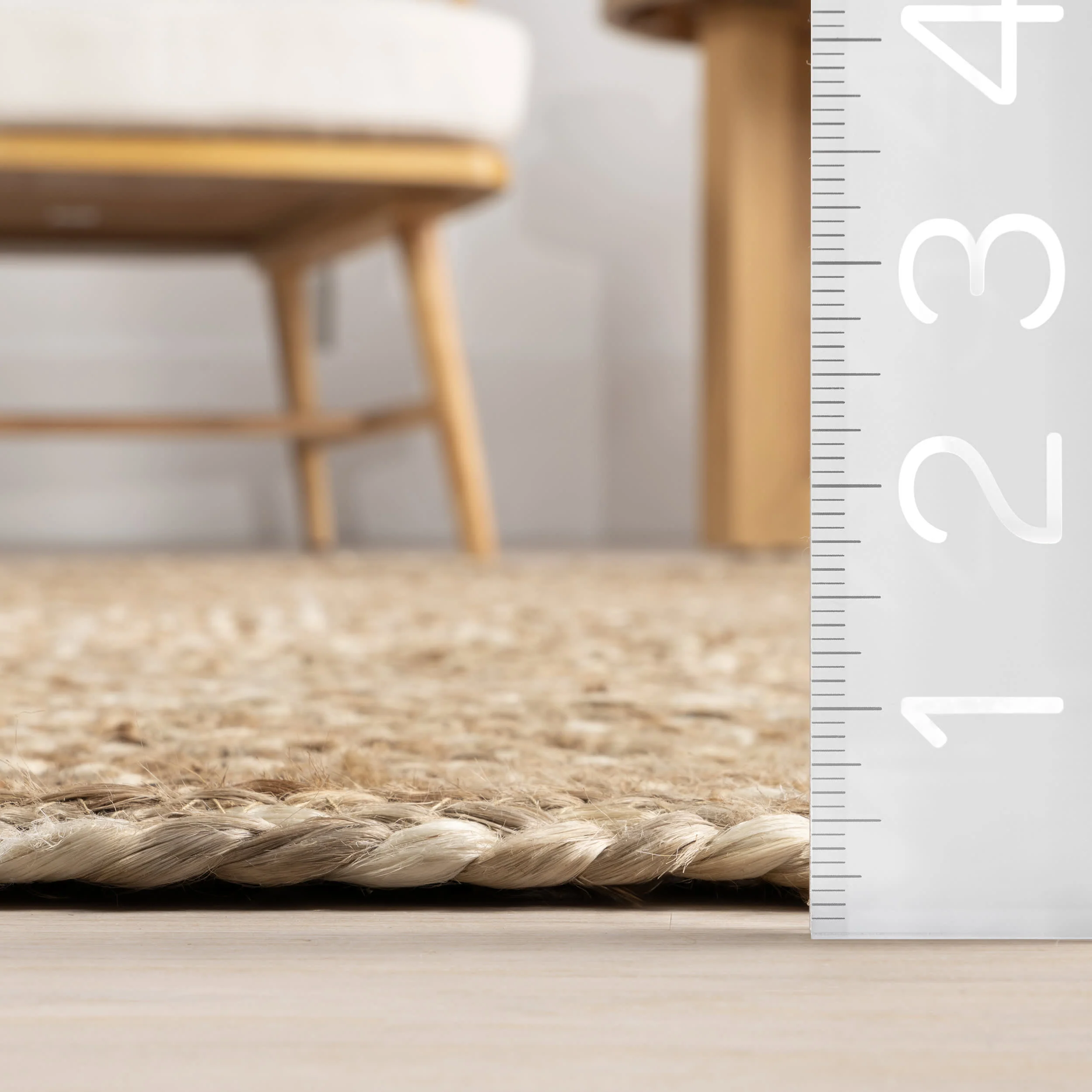 Elma Geometric Jute Rug | Natural - Image 5