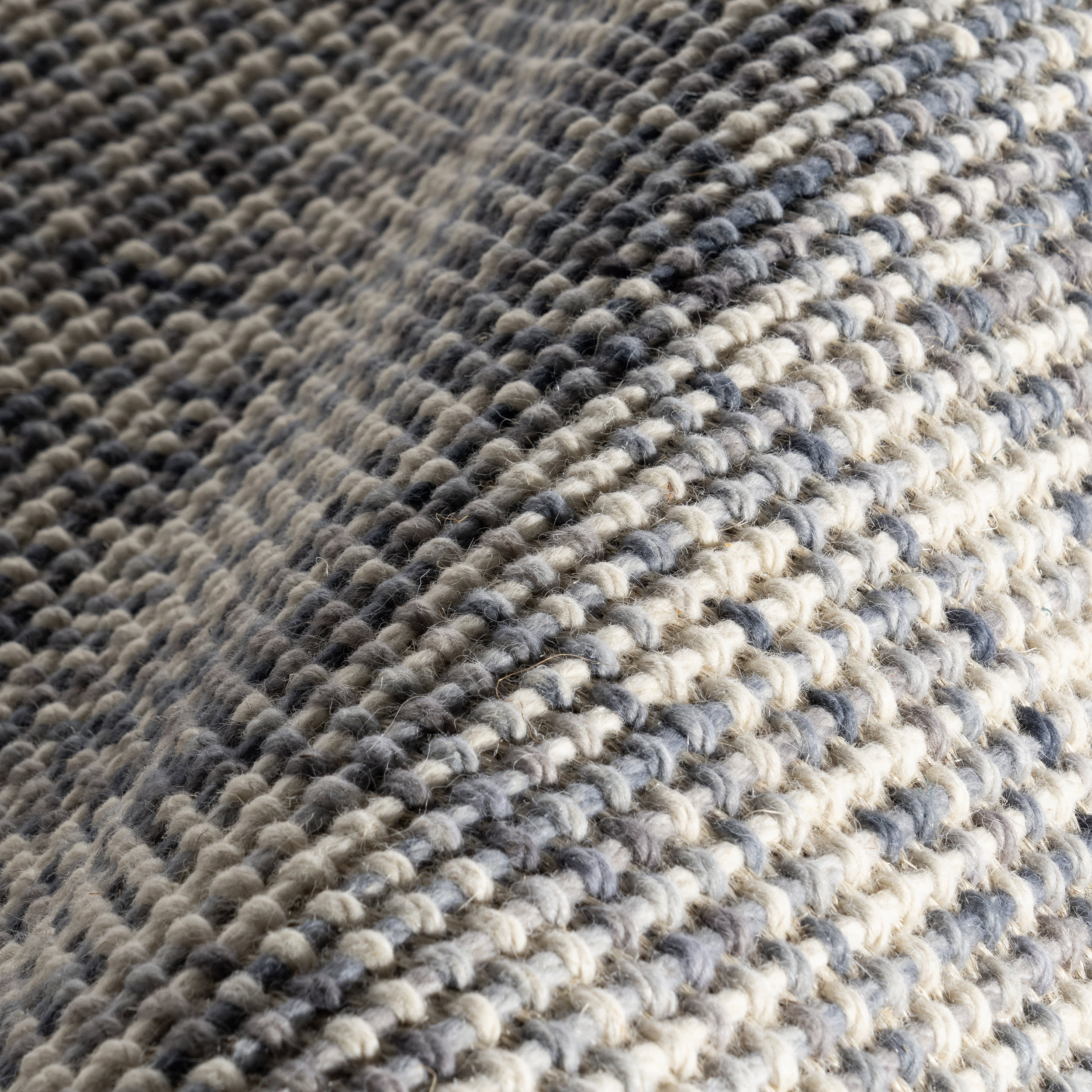 Elnora Bordered Crosshatch Wool-Blend Rug | Charcoal - Image 3