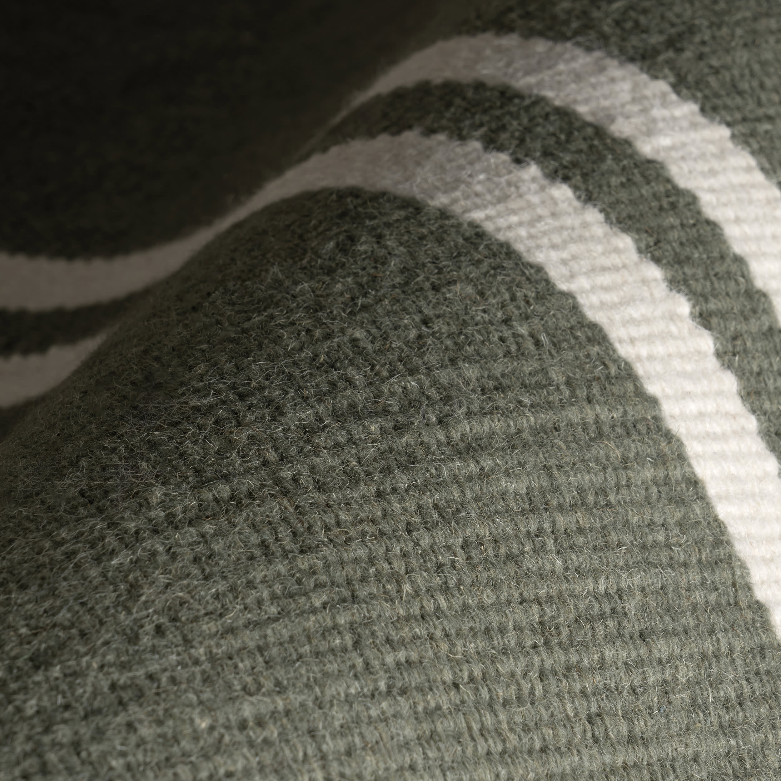 Elowen Double Striped Rug | Sage Green - Image 3