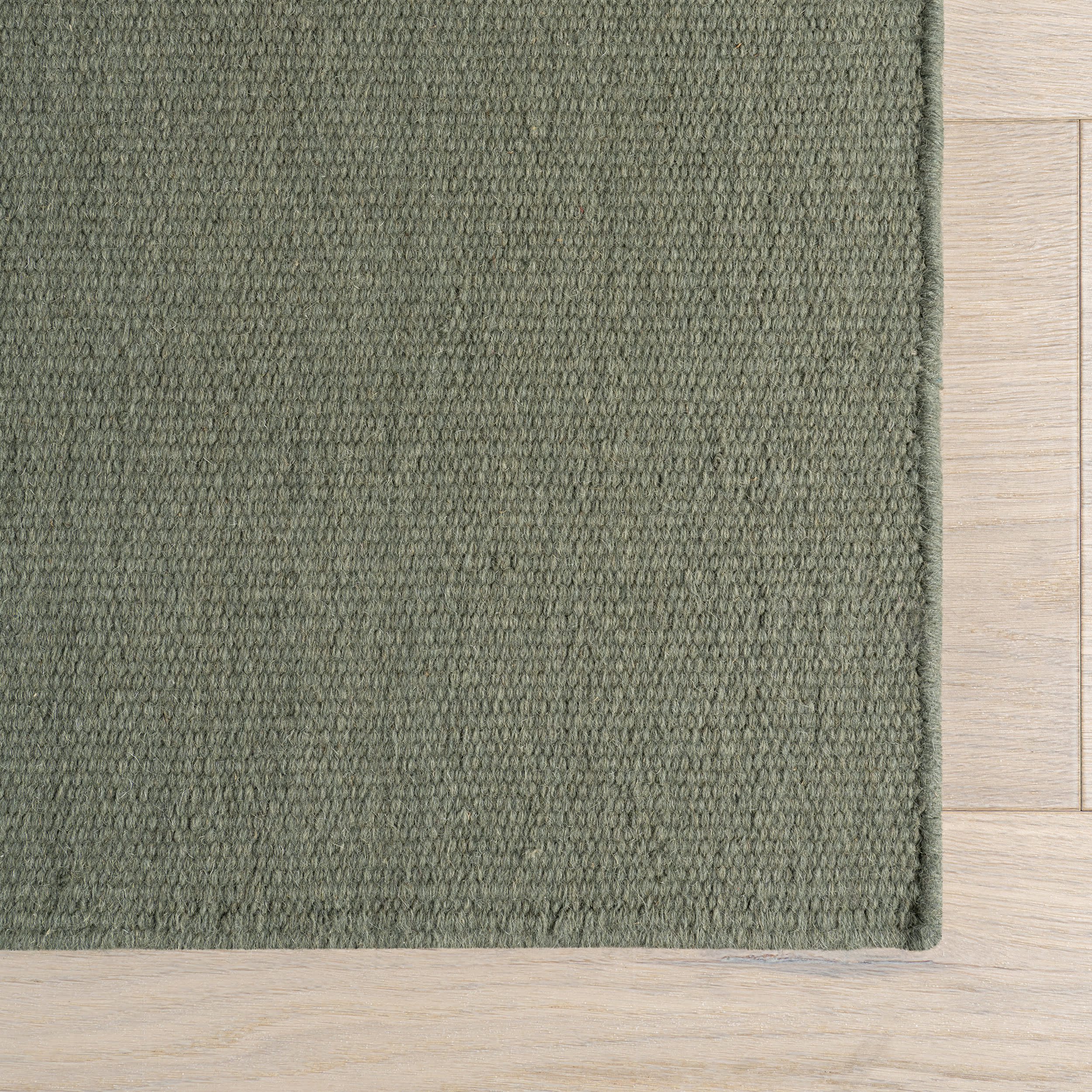 Elowen Double Striped Rug | Sage Green - Image 4