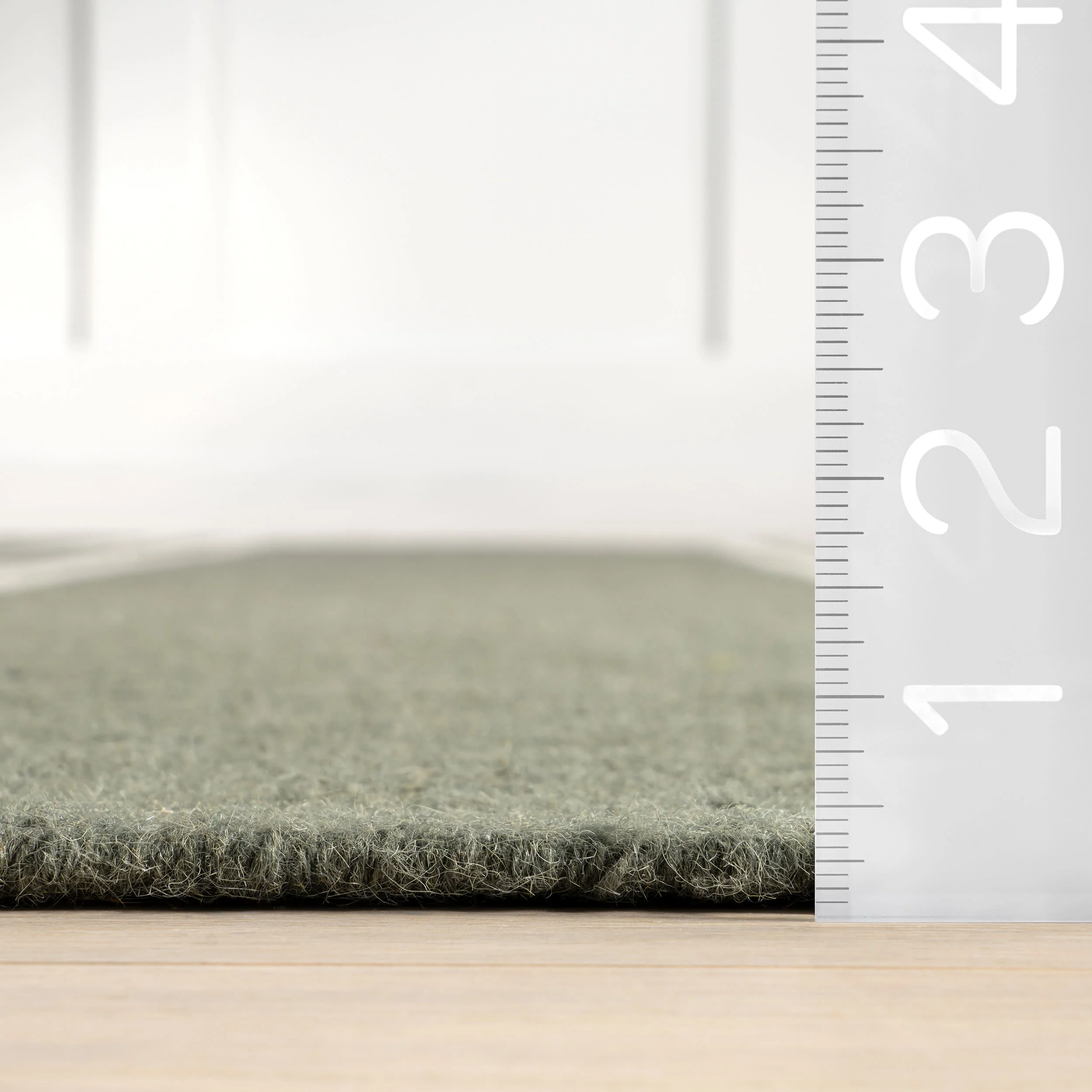 Elowen Double Striped Rug | Sage Green - Image 5