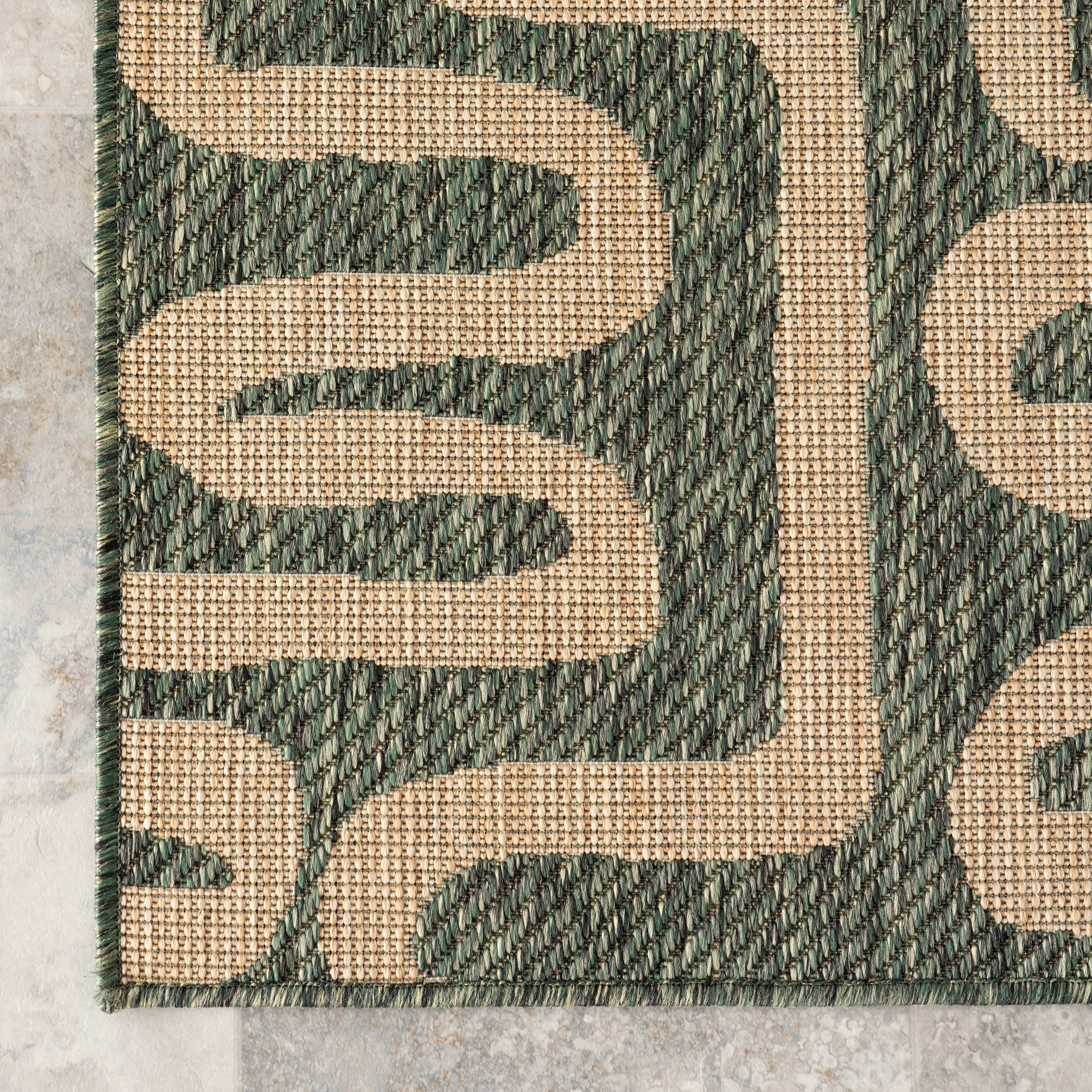 Elowyn Abstract Maze Indoor/Outdoor Rug | Green - Image 4