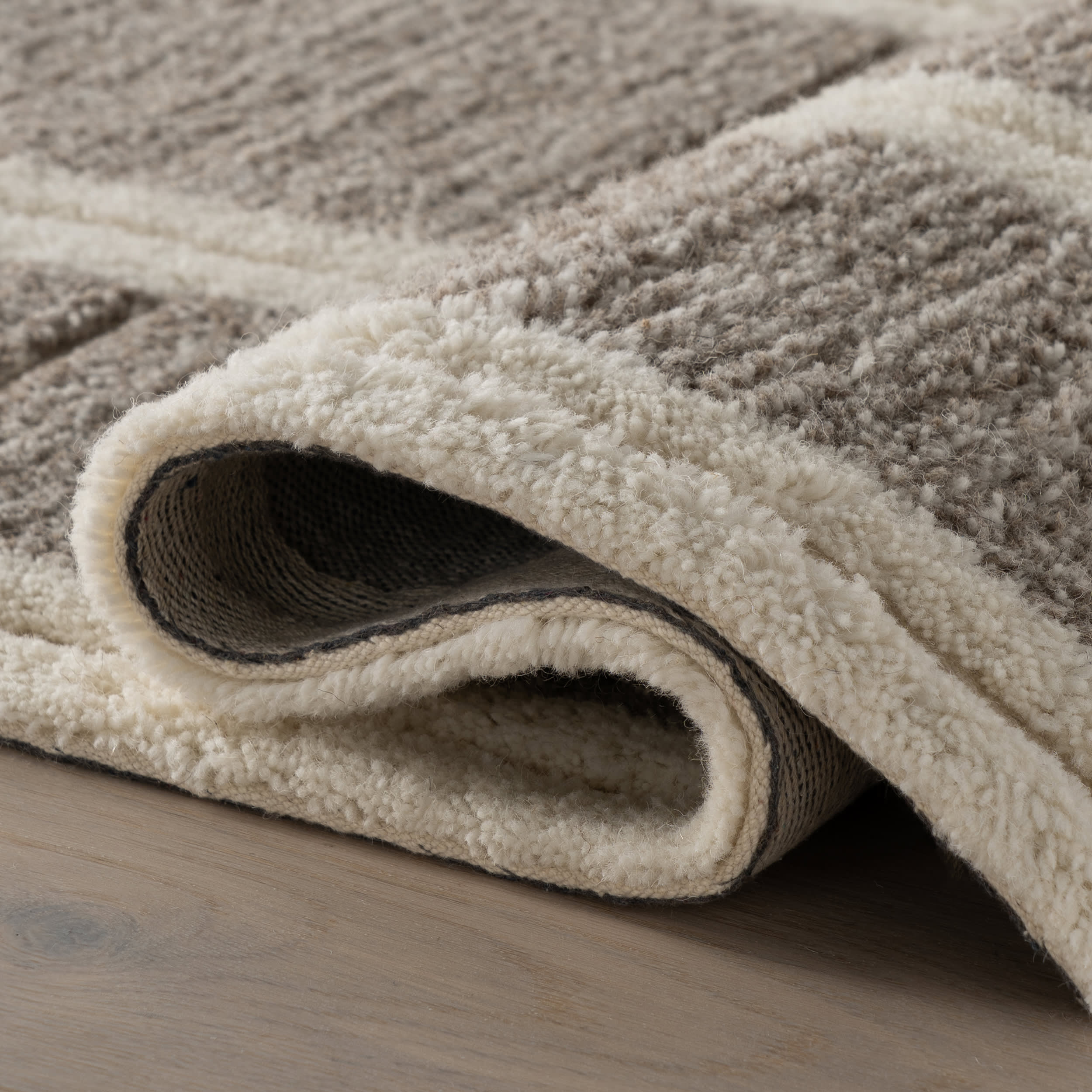 Elvine Modern Striped Wool Rug | Grey - Image 11