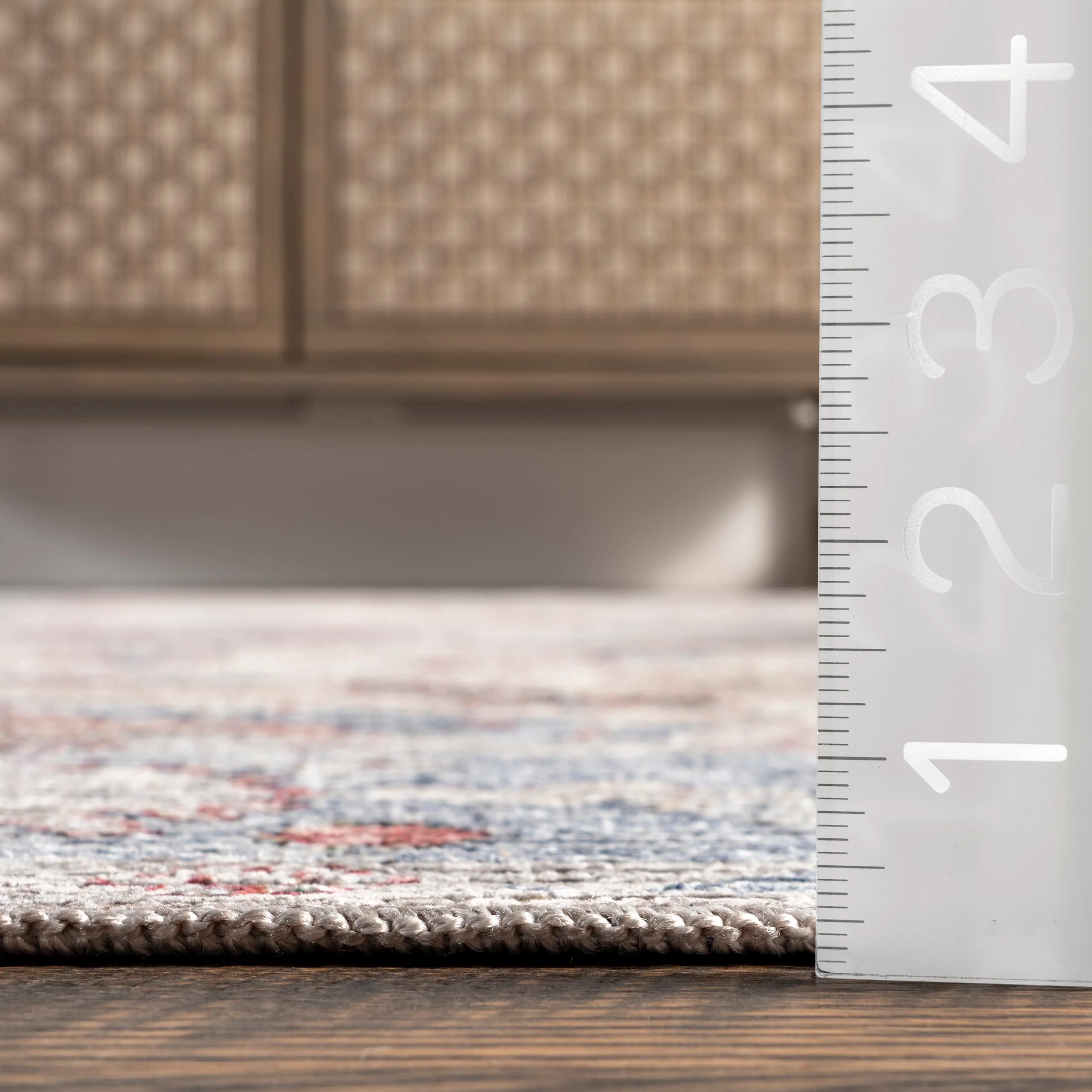Elyse Vintage Washable Rug | Light Grey - Image 4