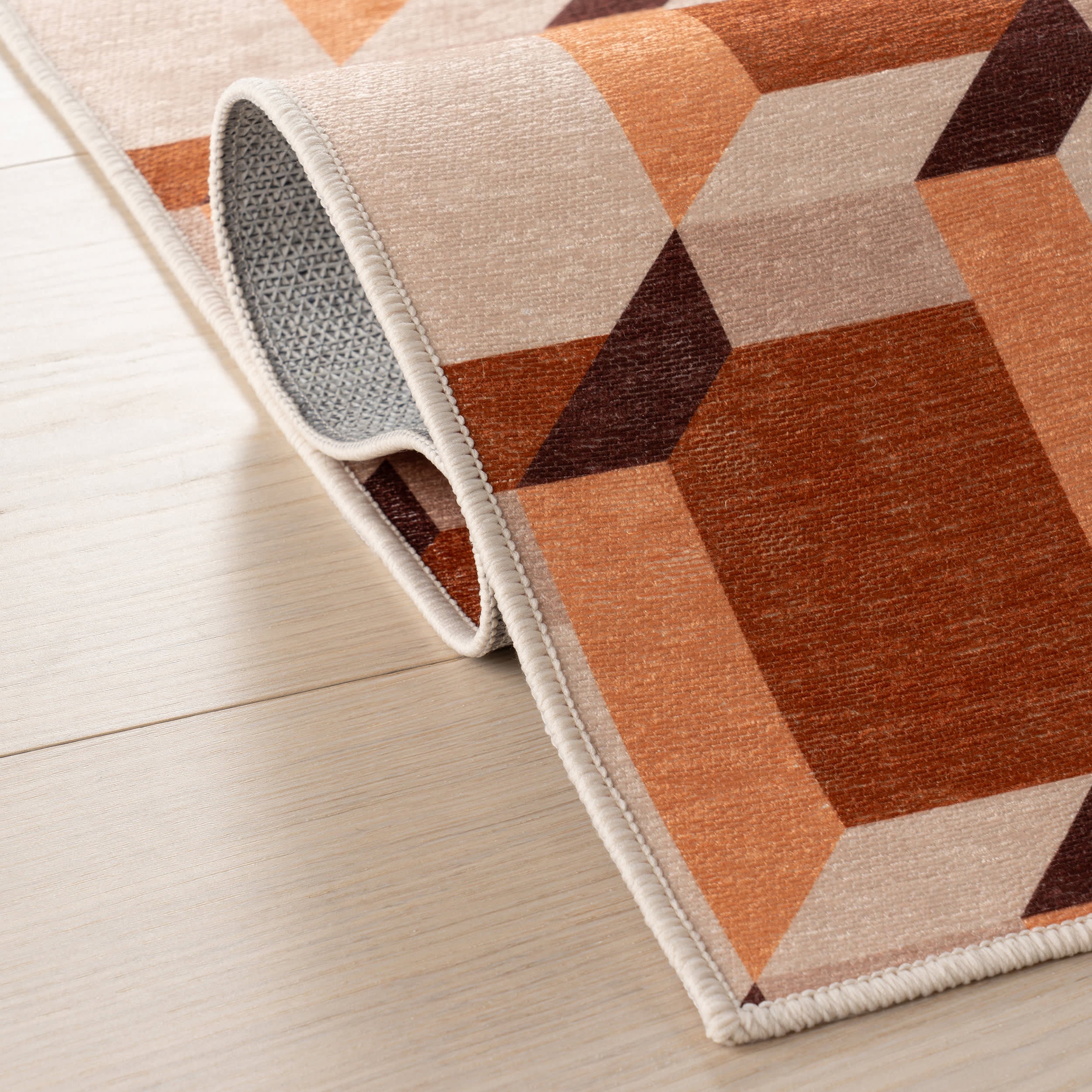 Ember Check Mid-Century Washable Rug by Society6 | Multicolor - Image 11