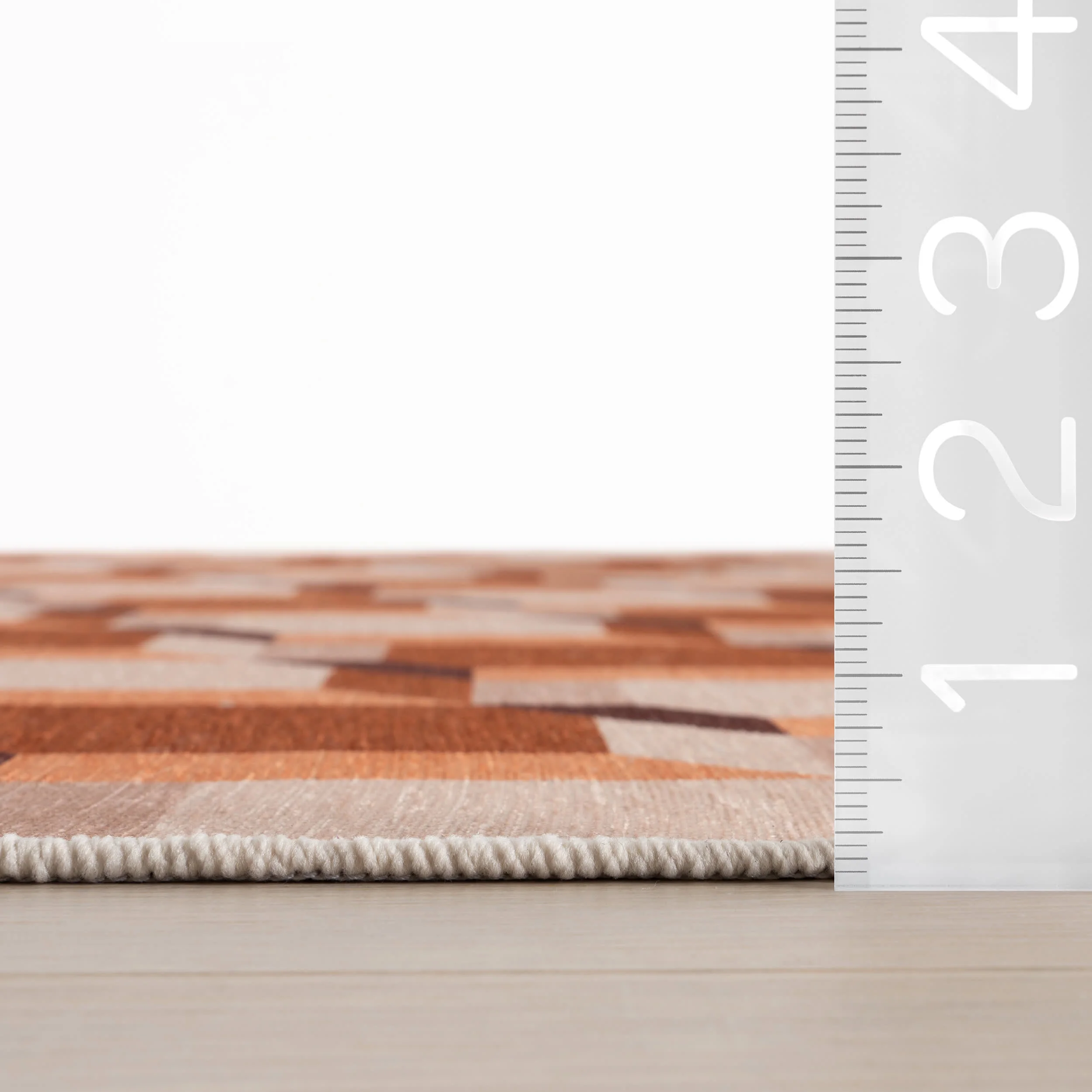 Ember Check Mid-Century Washable Rug by Society6 | Multicolor - Image 6