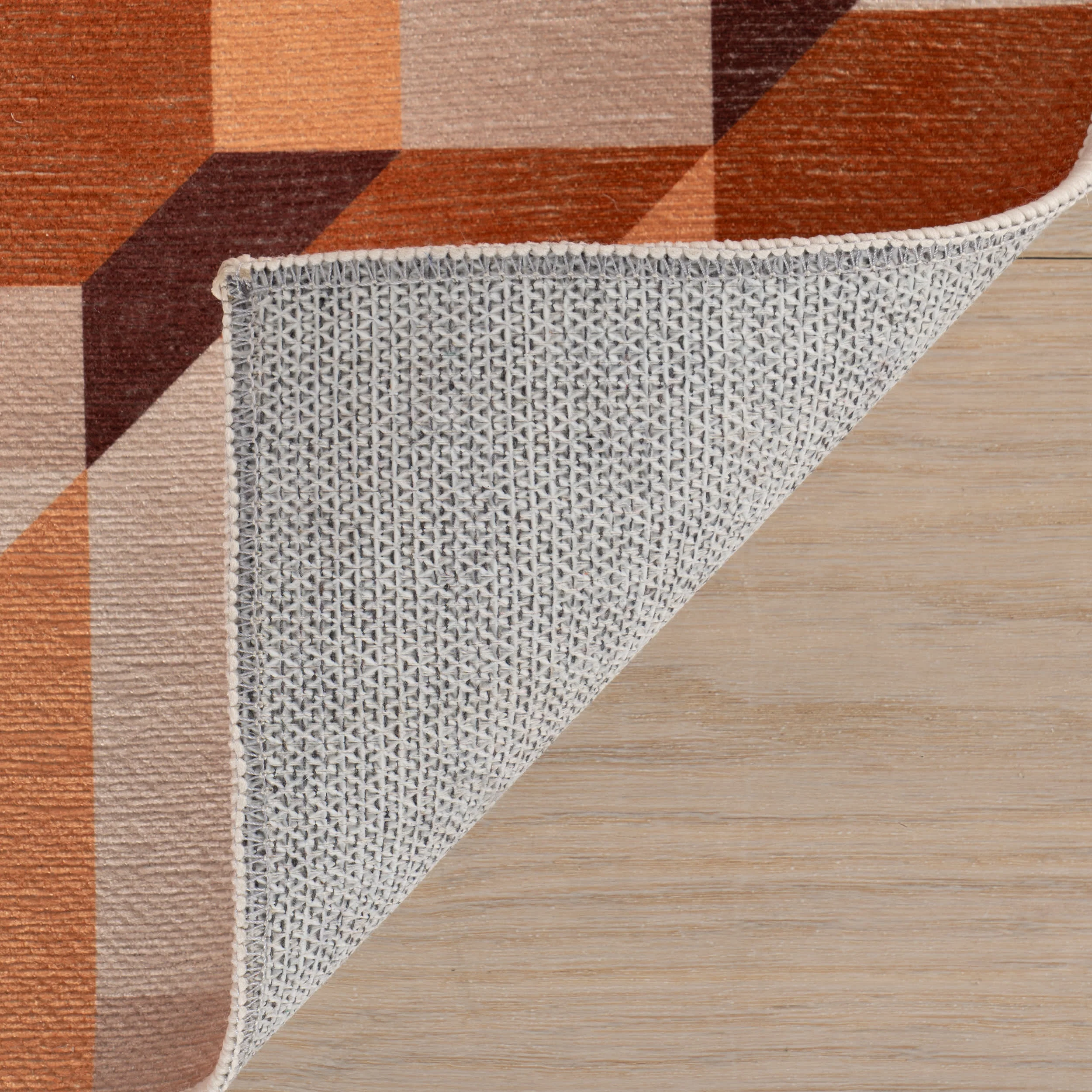 Ember Check Mid-Century Washable Rug by Society6 | Multicolor - Image 8