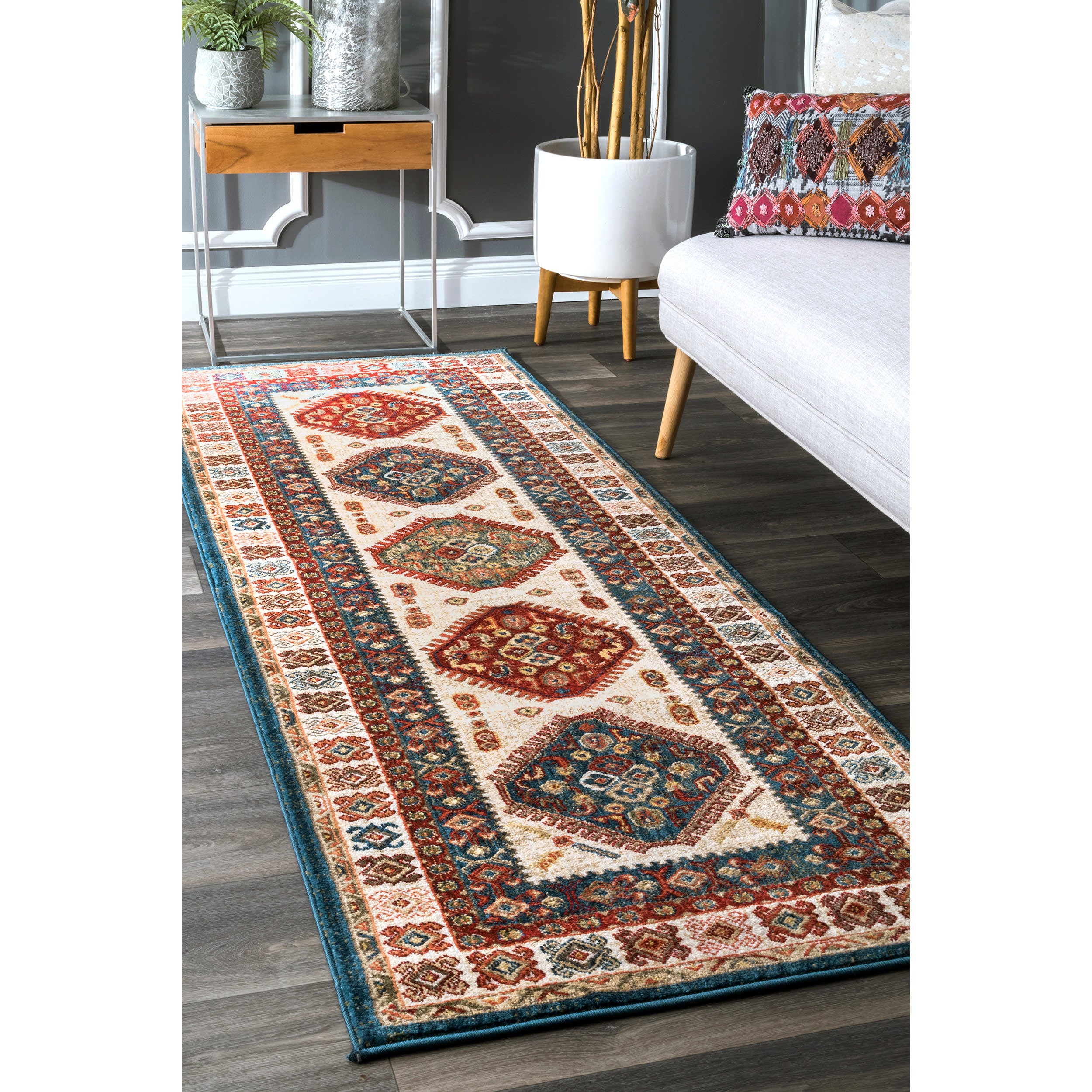 Emblem Fringed Rug | Ivory - Image 2