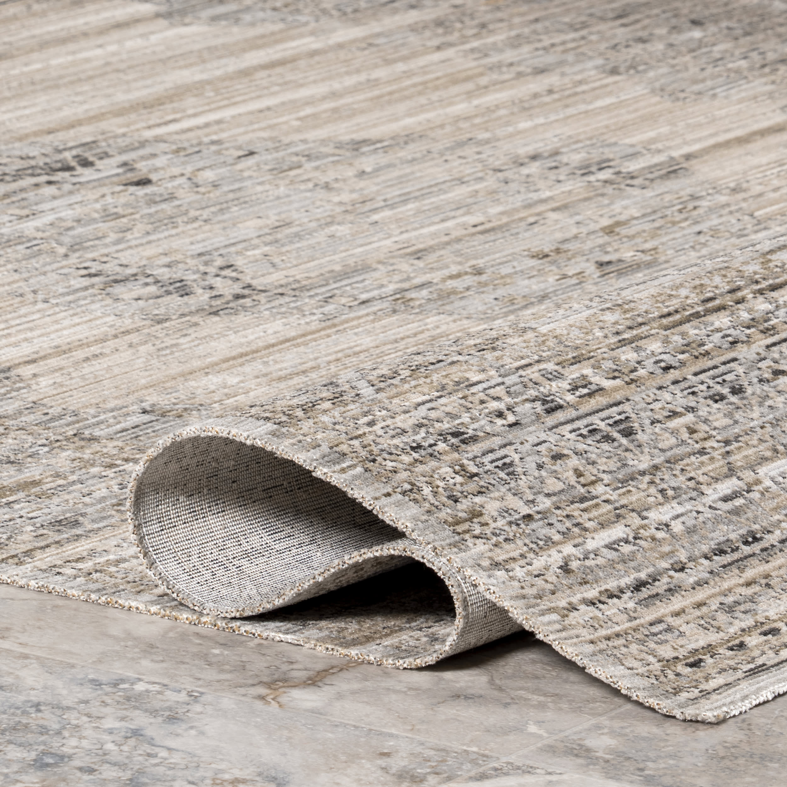 Emerson Vintage Washable Indoor/Outdoor Rug | Beige - Image 9